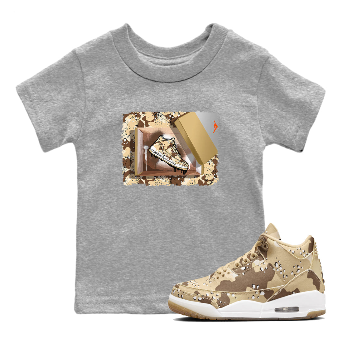 New Kicks snkmatch Tees Kids - Air Jordan 3 Desert Camo