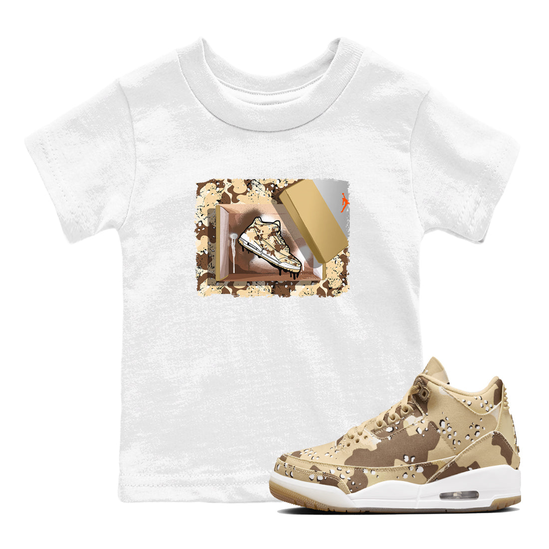 New Kicks snkmatch Tees Kids - Air Jordan 3 Desert Camo