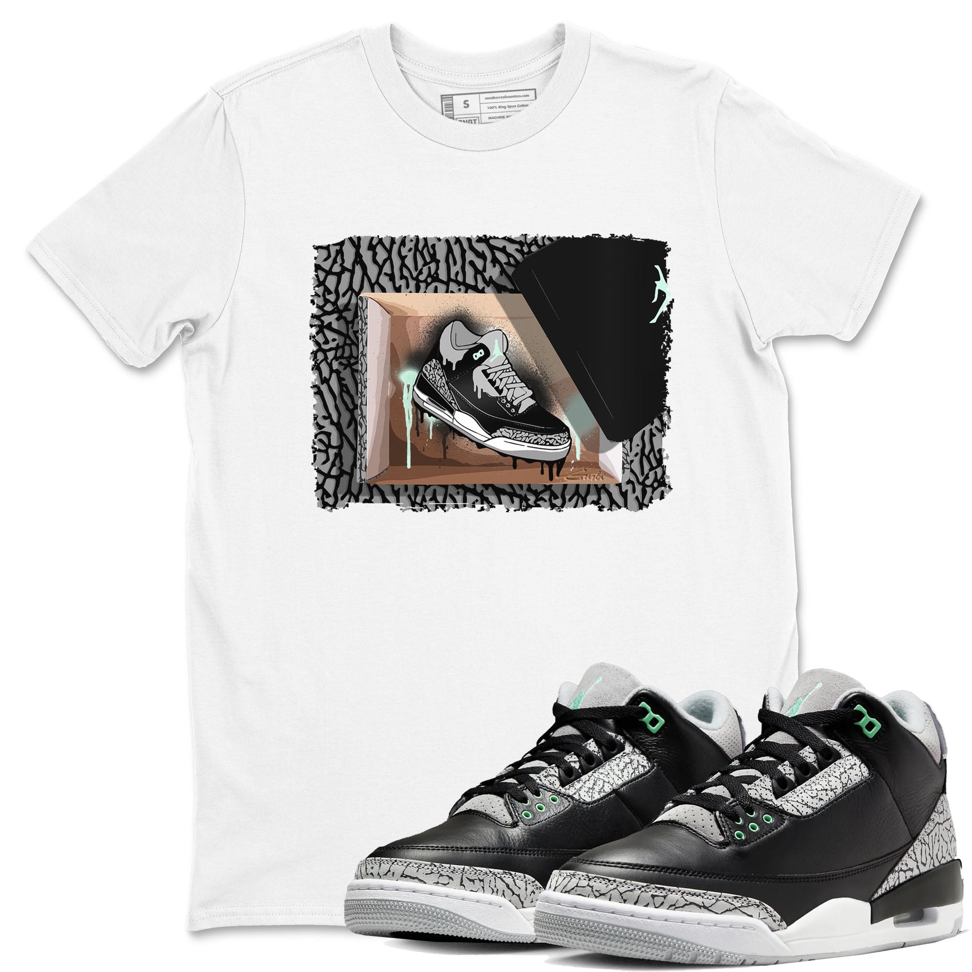 New Kicks snkmatch Tees - Air Jordan 3 Green Glow