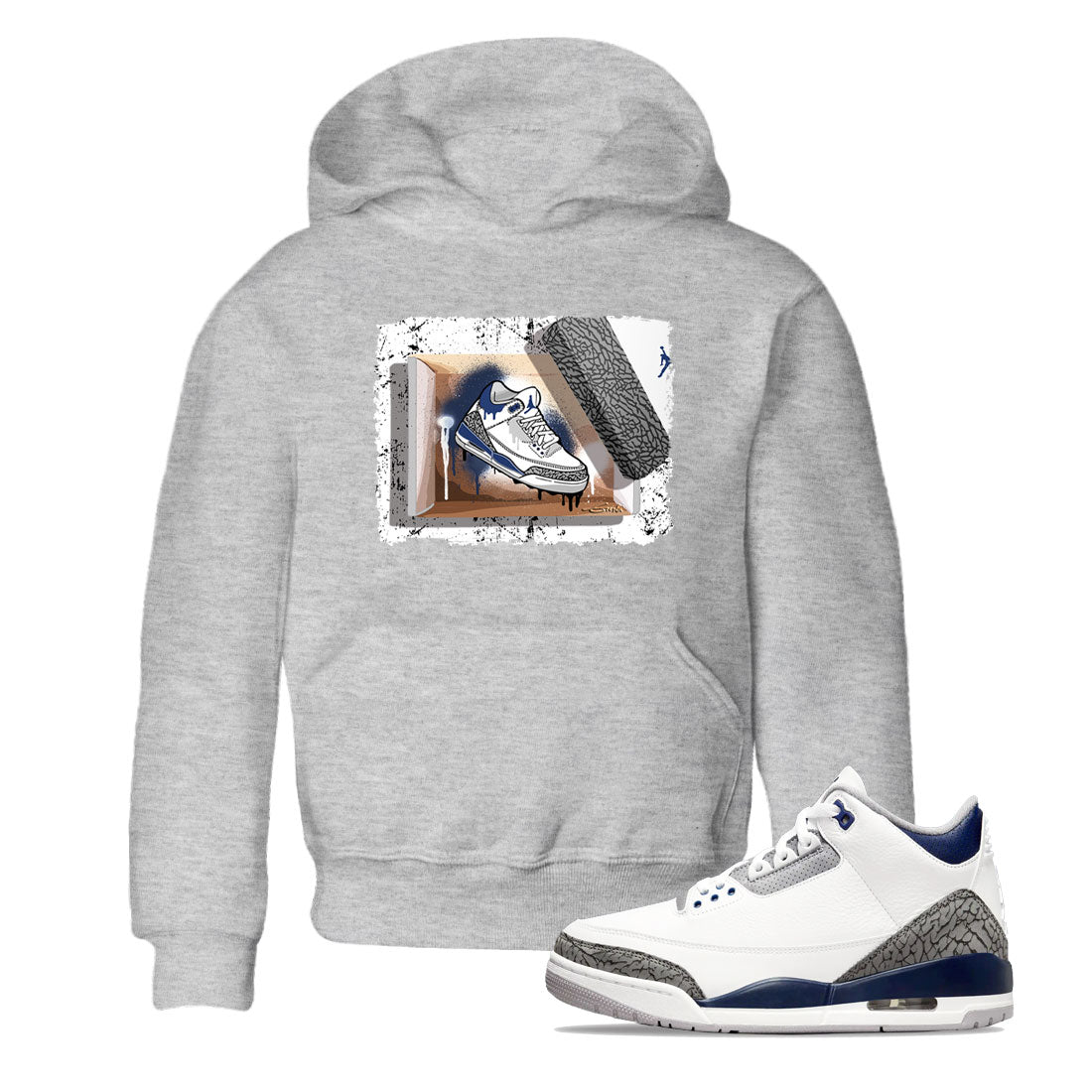 New Kicks snkmatch Tees Kids - Air Jordan 3 Midnight Navy 2023