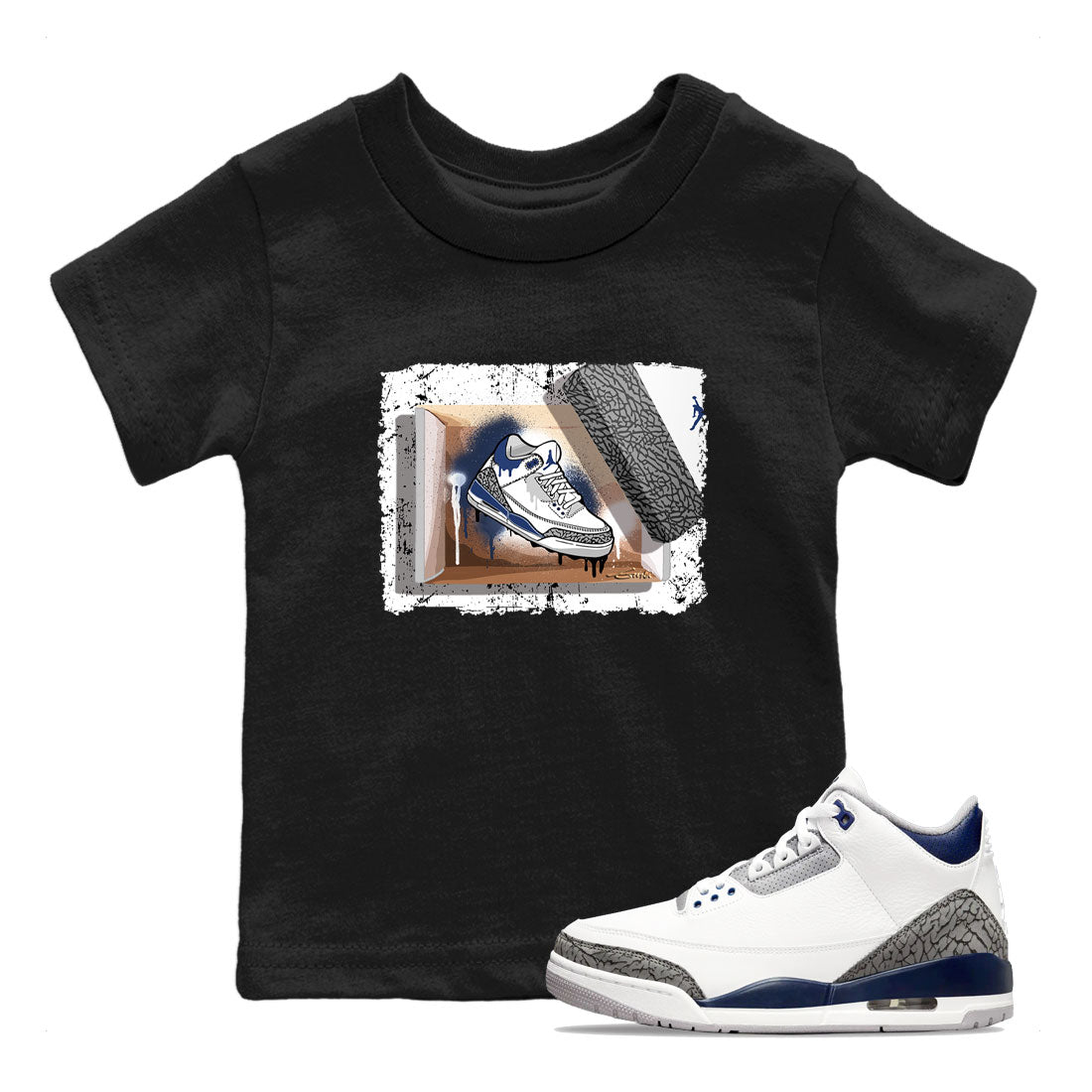 New Kicks snkmatch Tees Kids - Air Jordan 3 Midnight Navy 2023