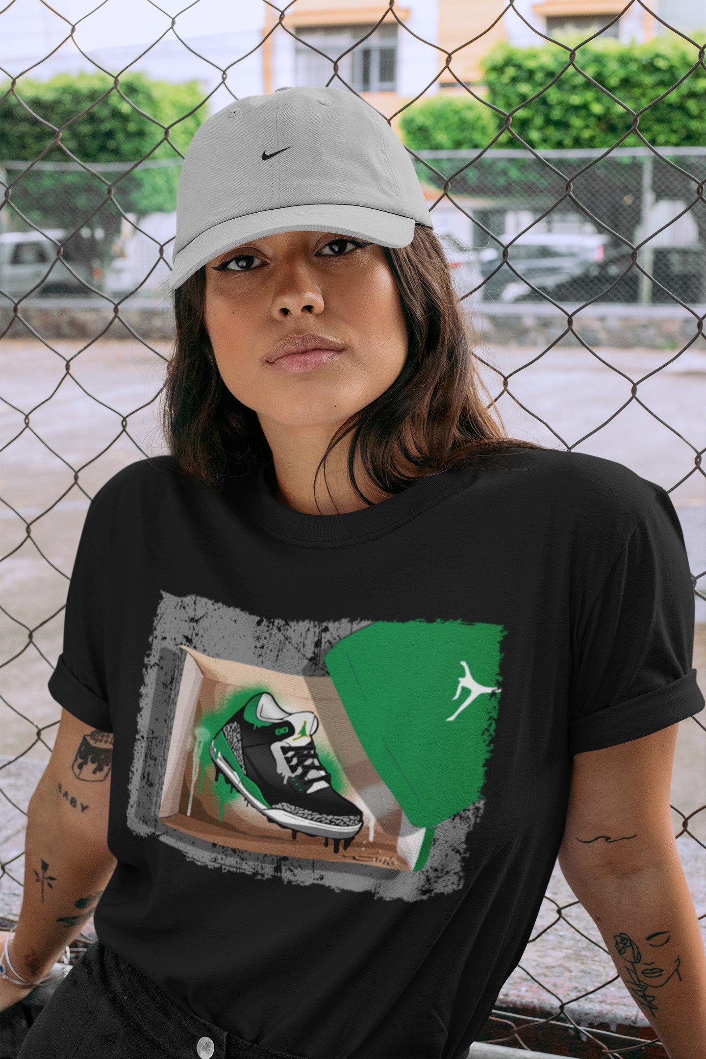 New Kicks Unisex Tops - Air Jordan 3 Pine Green