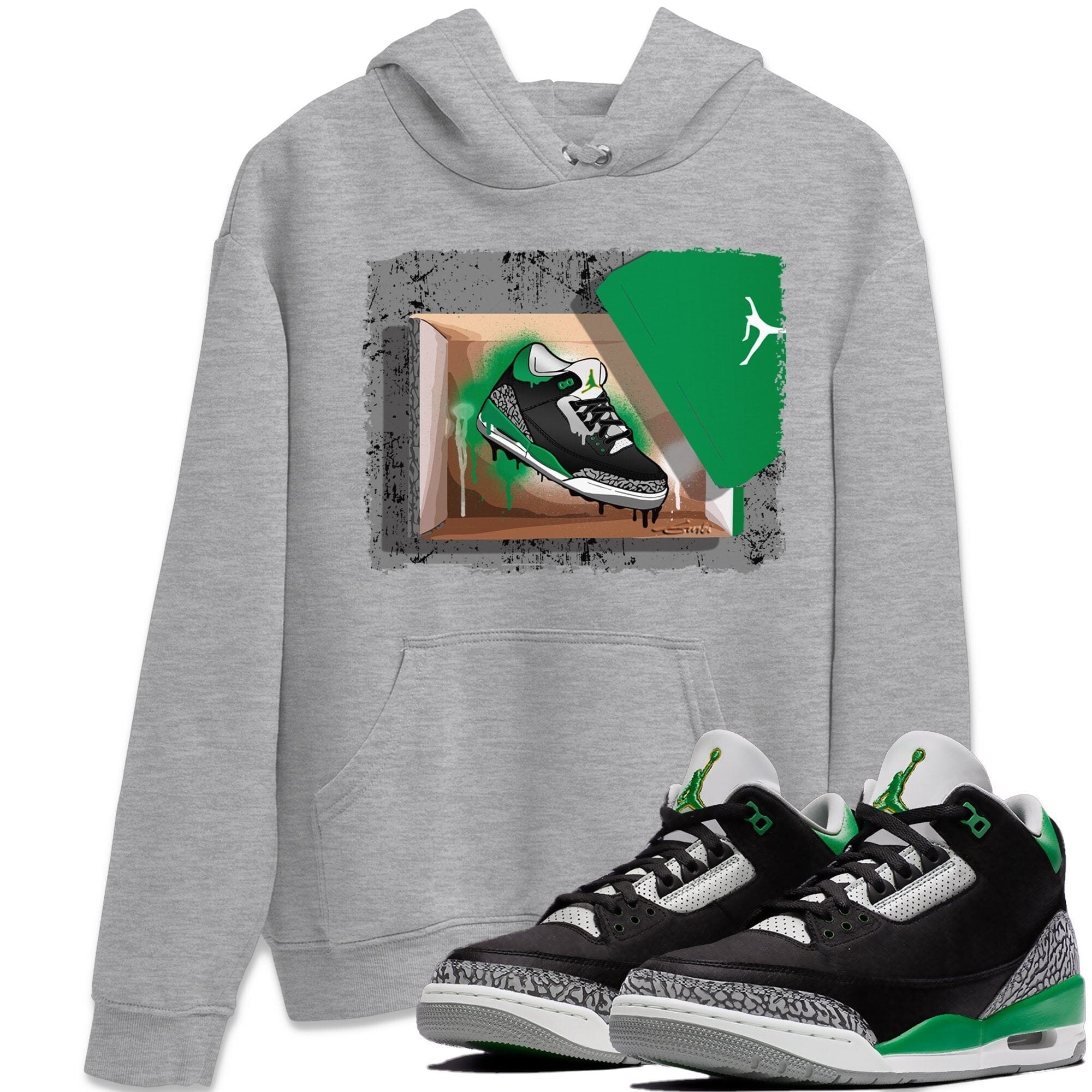 New Kicks Unisex Tops - Air Jordan 3 Pine Green