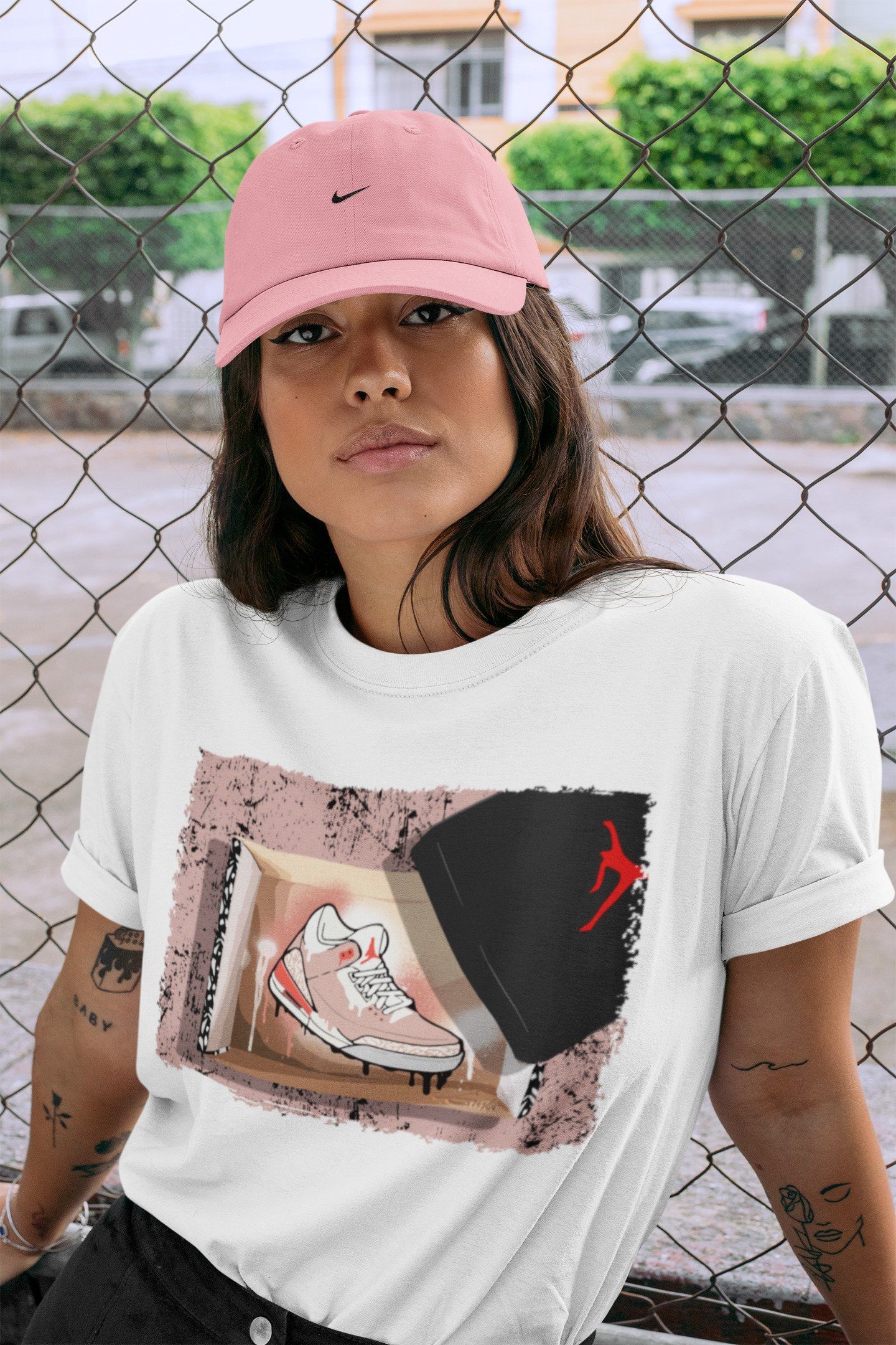 New Kicks Unisex Tops - Air Jordan 3 Rust Pink
