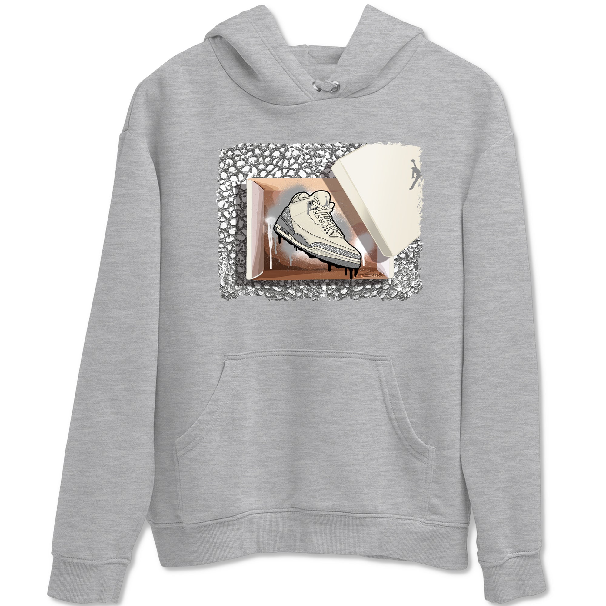 New Kicks snkmatch Tees - Air Jordan 3 Sail and Cement Grey
