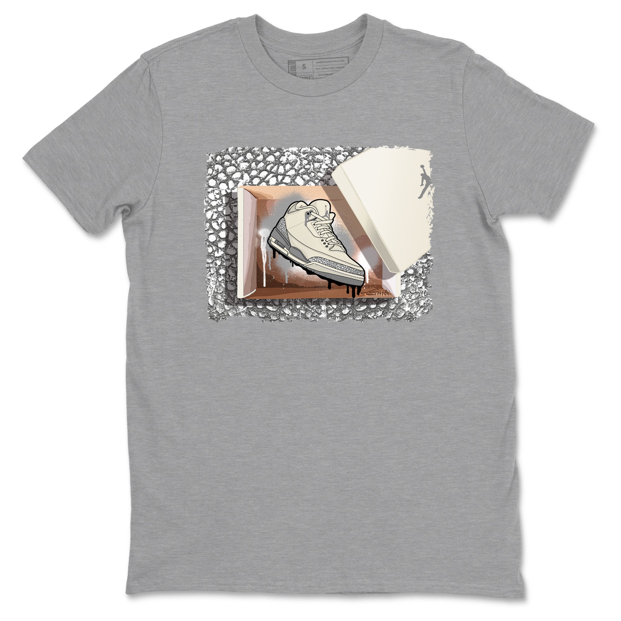 New Kicks snkmatch Tees - Air Jordan 3 Sail and Cement Grey