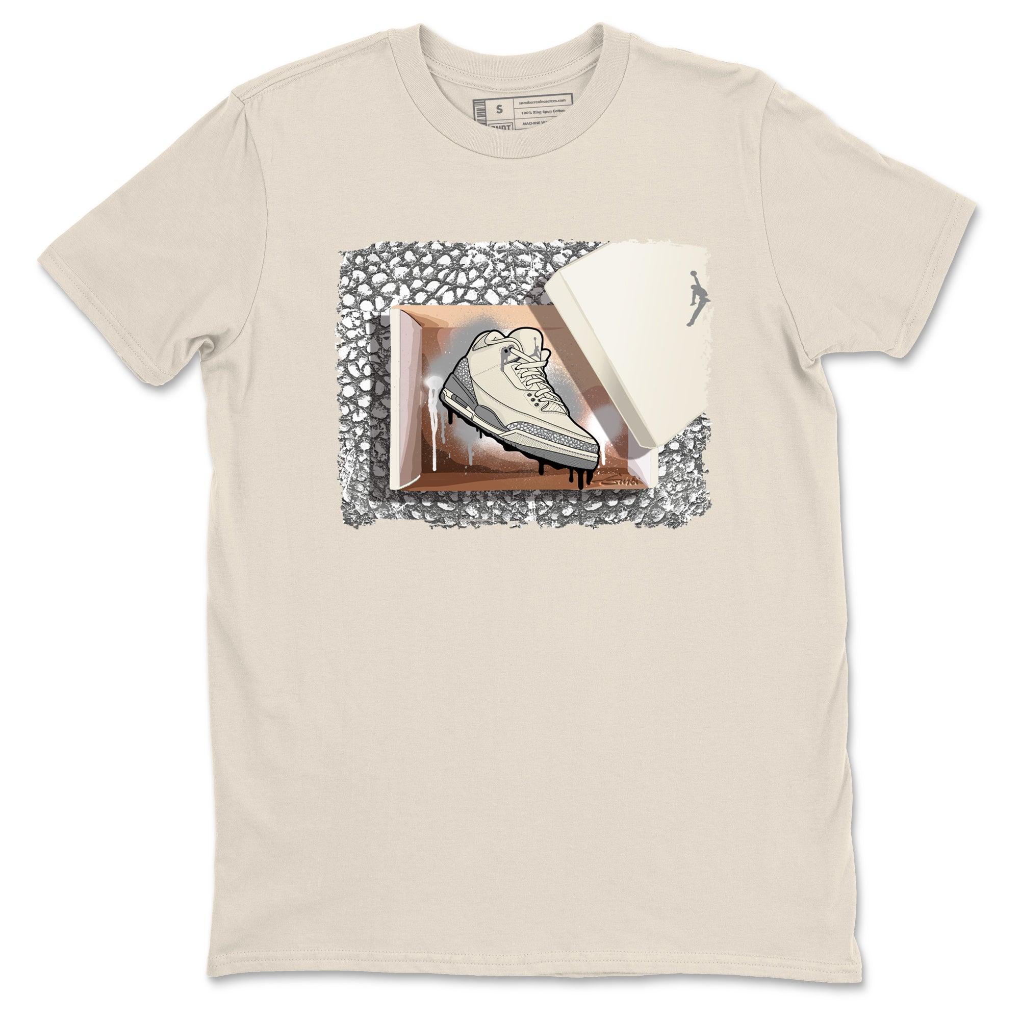New Kicks snkmatch Tees - Air Jordan 3 Sail and Cement Grey