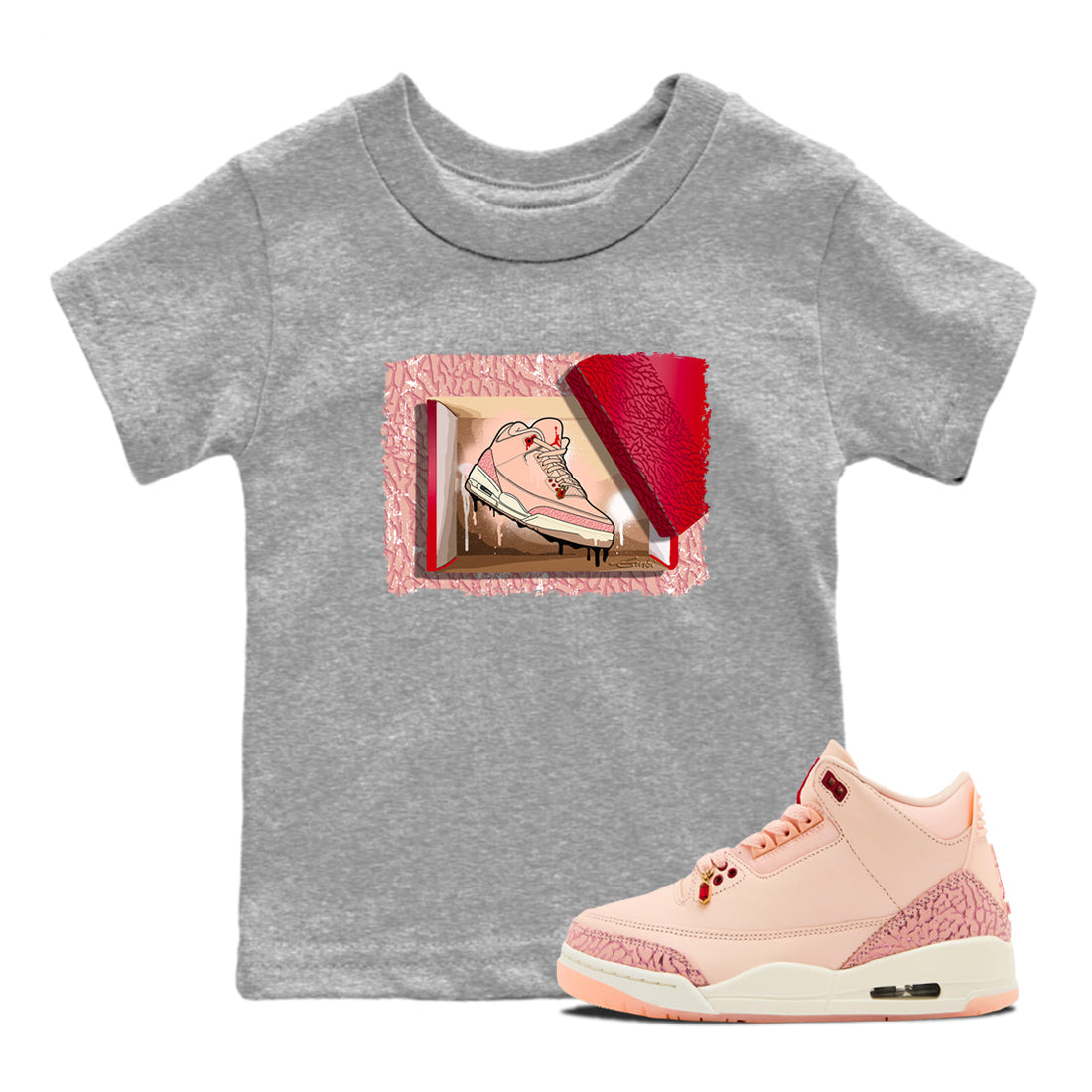 New Kicks snkmatch Tees Kids - Air Jordan 3 Valentines Day