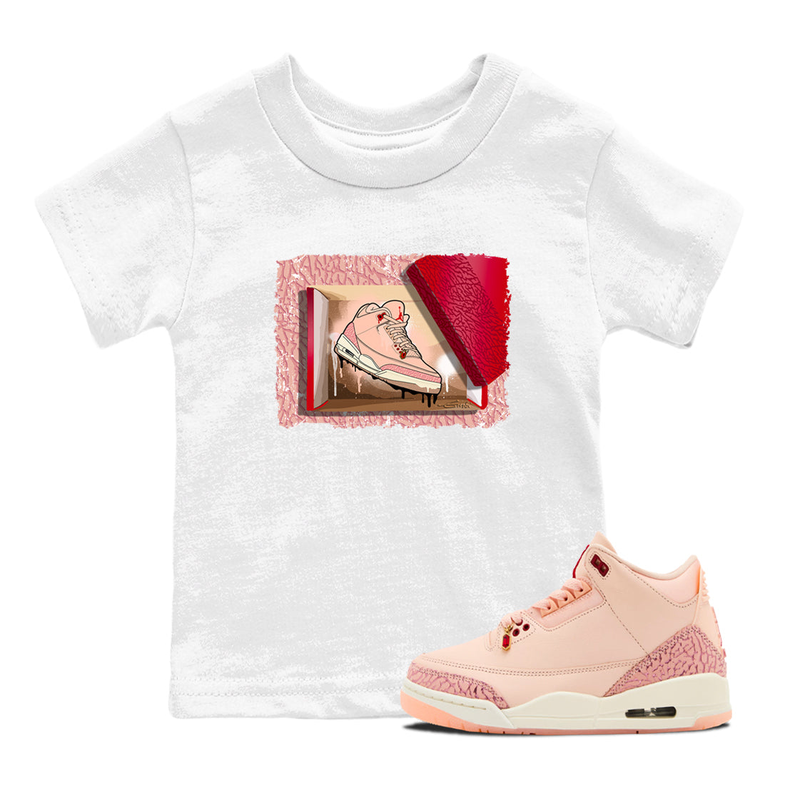 New Kicks snkmatch Tees Kids - Air Jordan 3 Valentines Day