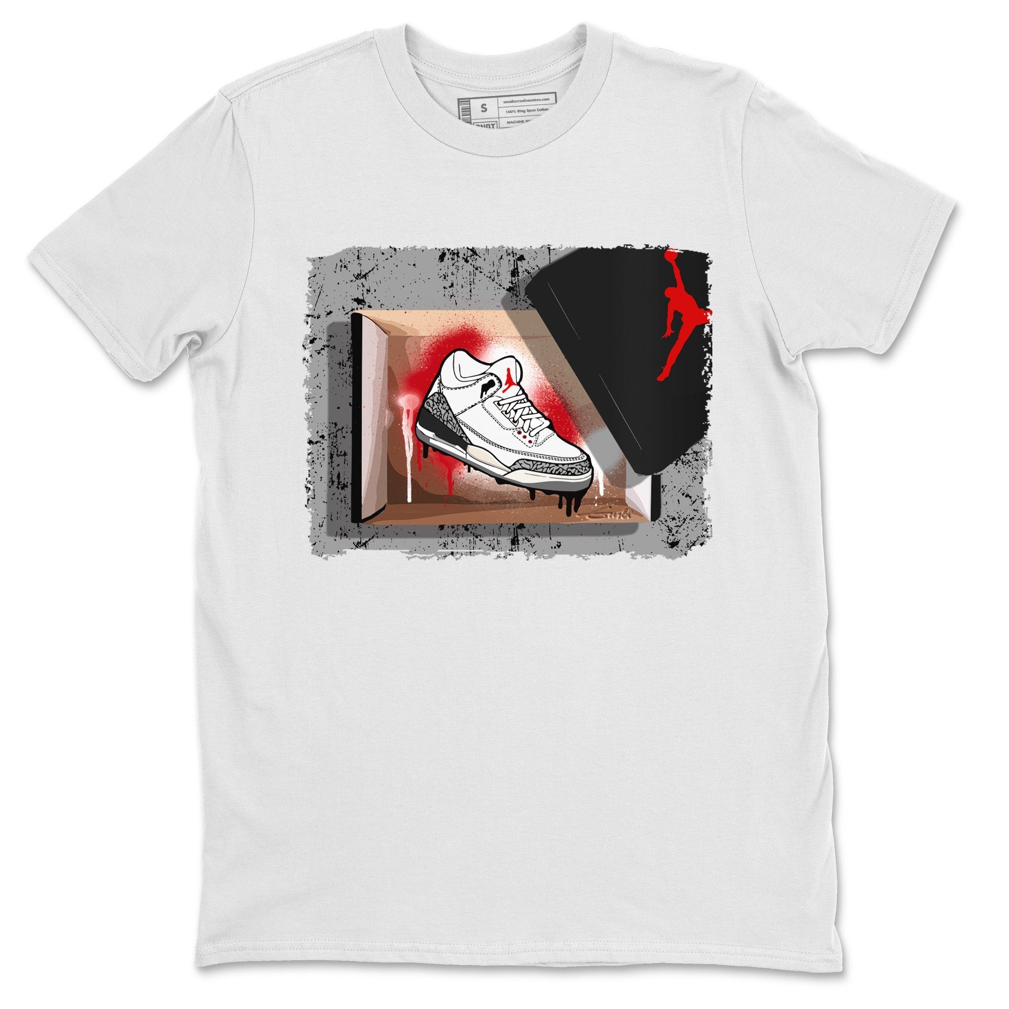 New Kicks Unisex Tops - Air Jordan 3 White Cement