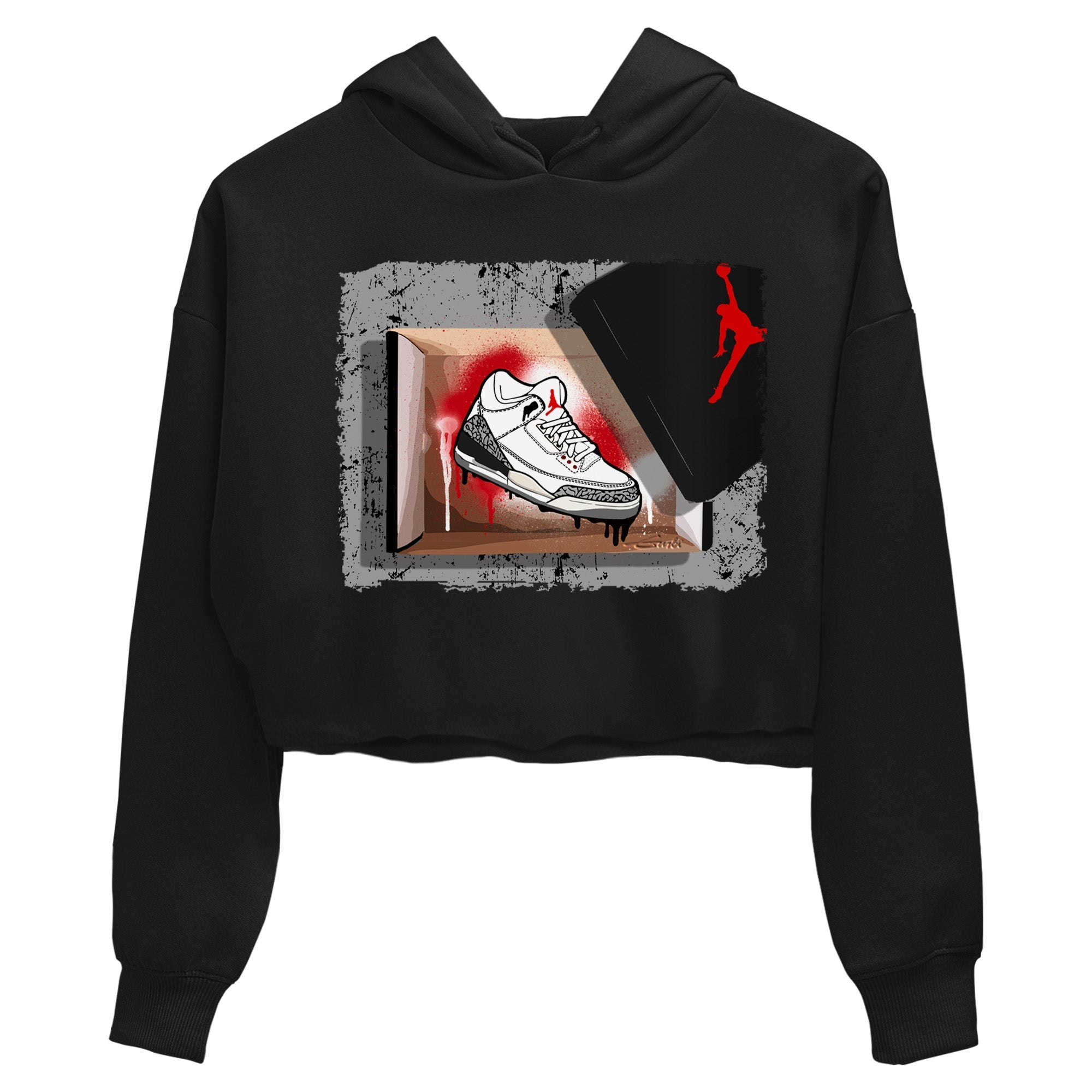 New Kicks Women's Tops - Air Jordan 3 White Cement