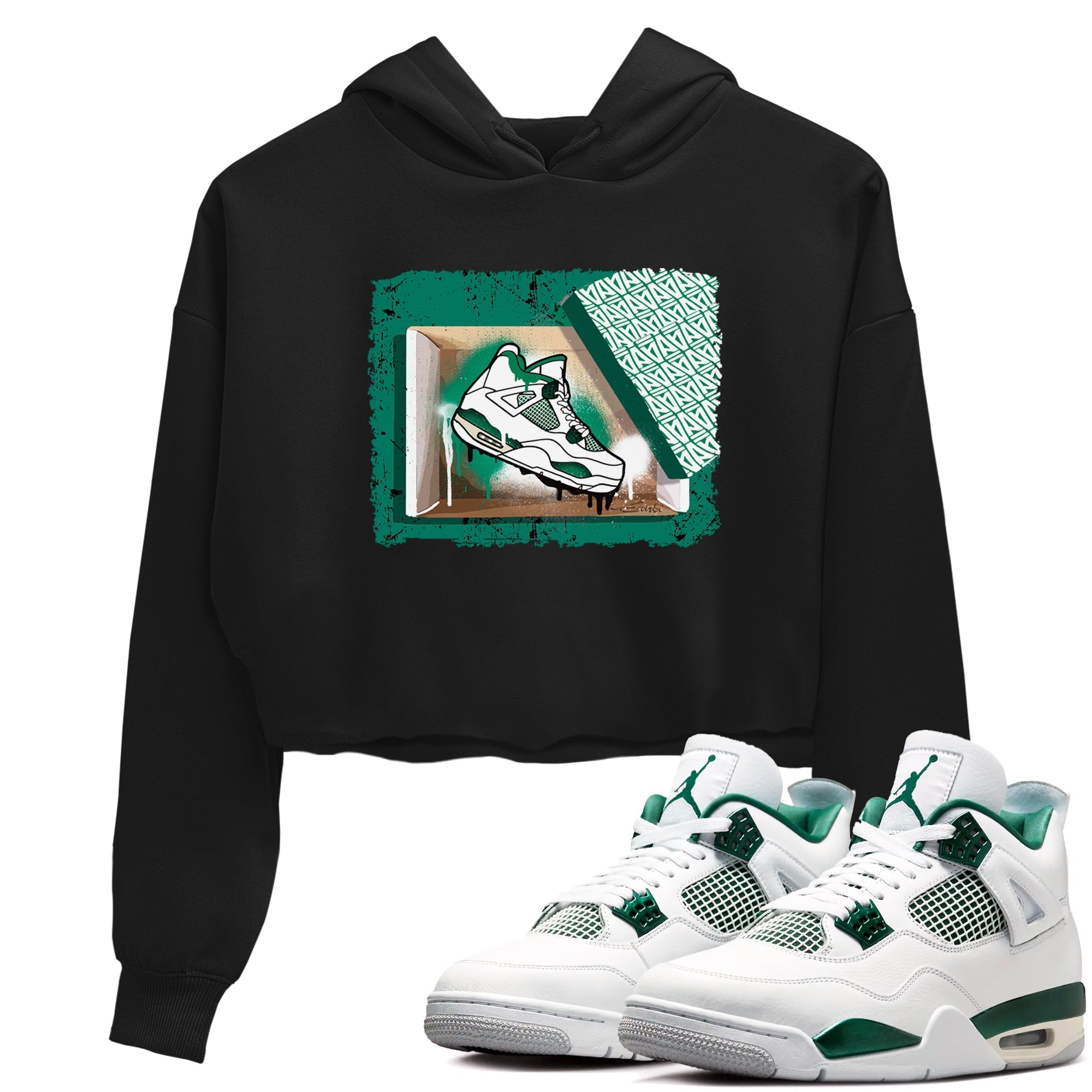New Kicks snkmatch Women's Top - Air Jordan 4 Oxidized Green