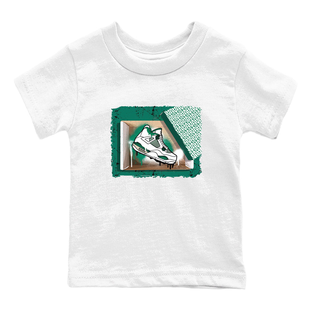 New Kicks snkmatch Tees Kids - Air Jordan 4 Oxidized Green
