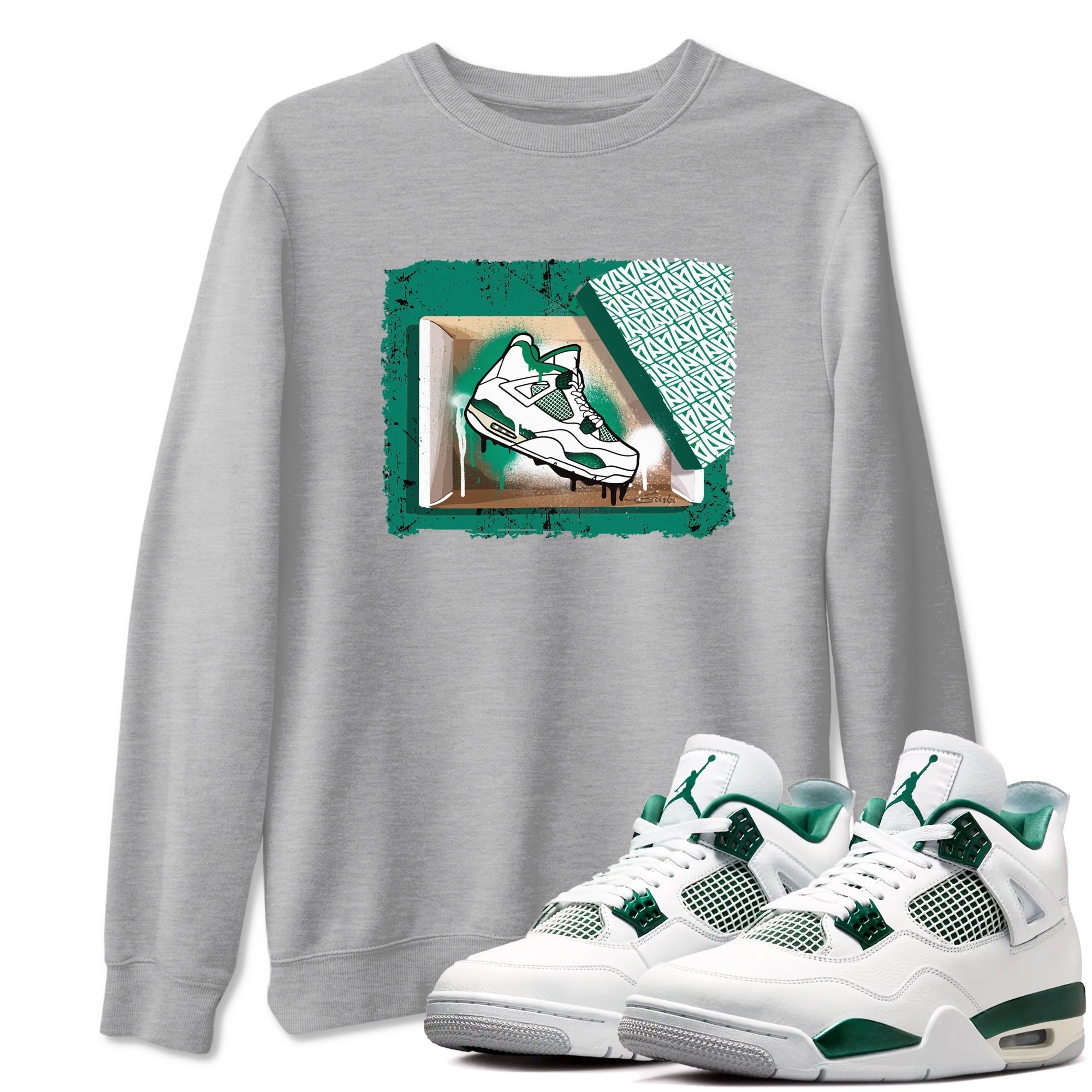 New Kicks snkmatch Tees - Air Jordan 4 Oxidized Green