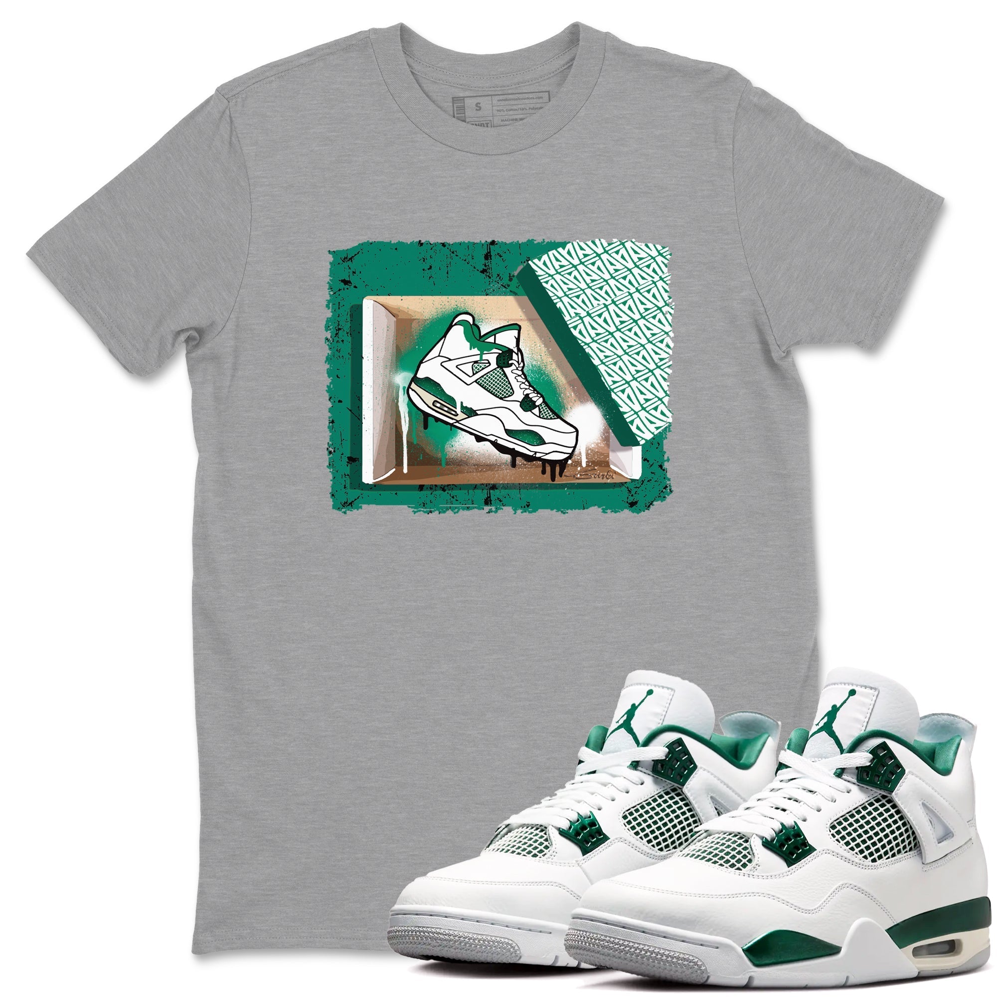 New Kicks snkmatch Tees - Air Jordan 4 Oxidized Green