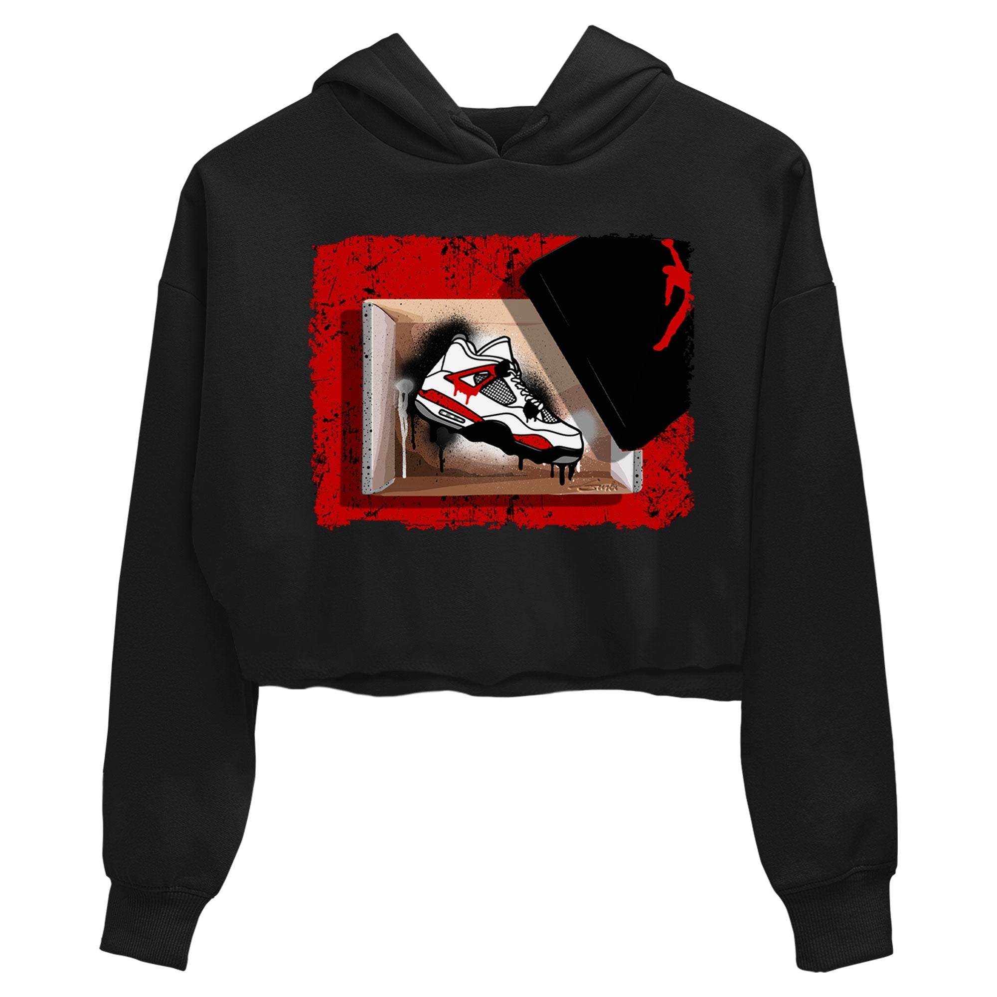 New Kicks snkmatch Women's Top - Air Jordan 4 Red Cement