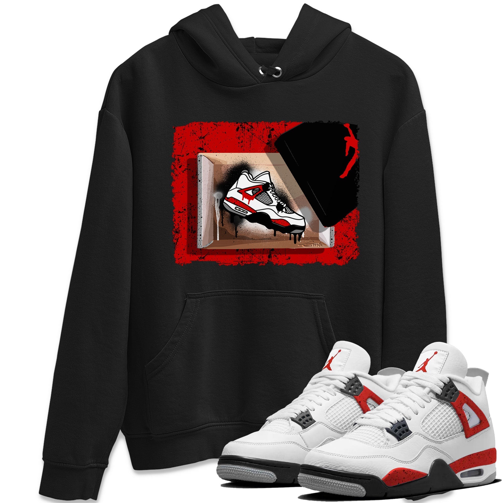 New Kicks snkmatch Tee - Air Jordan 4 Red Cement