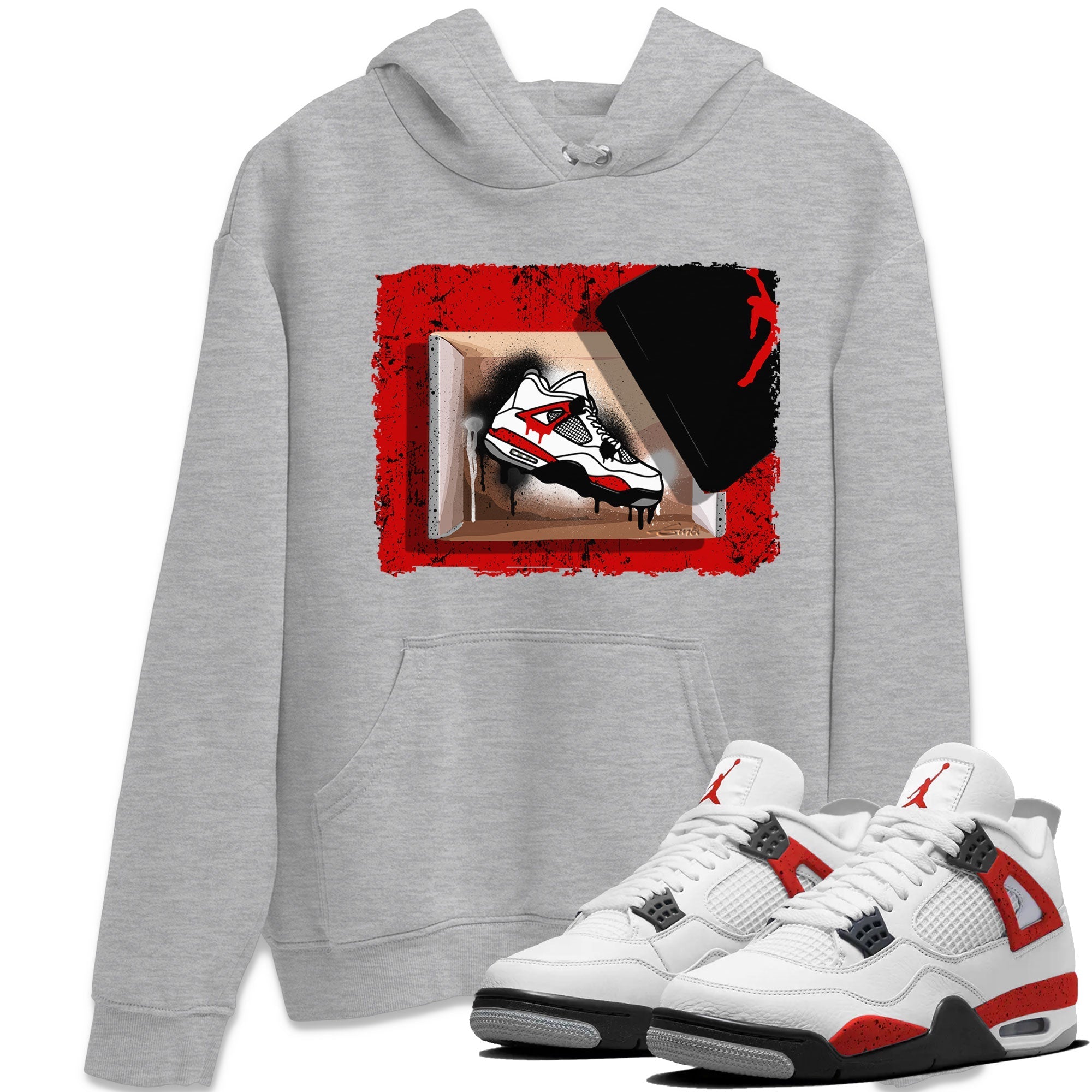 New Kicks snkmatch Tee - Air Jordan 4 Red Cement