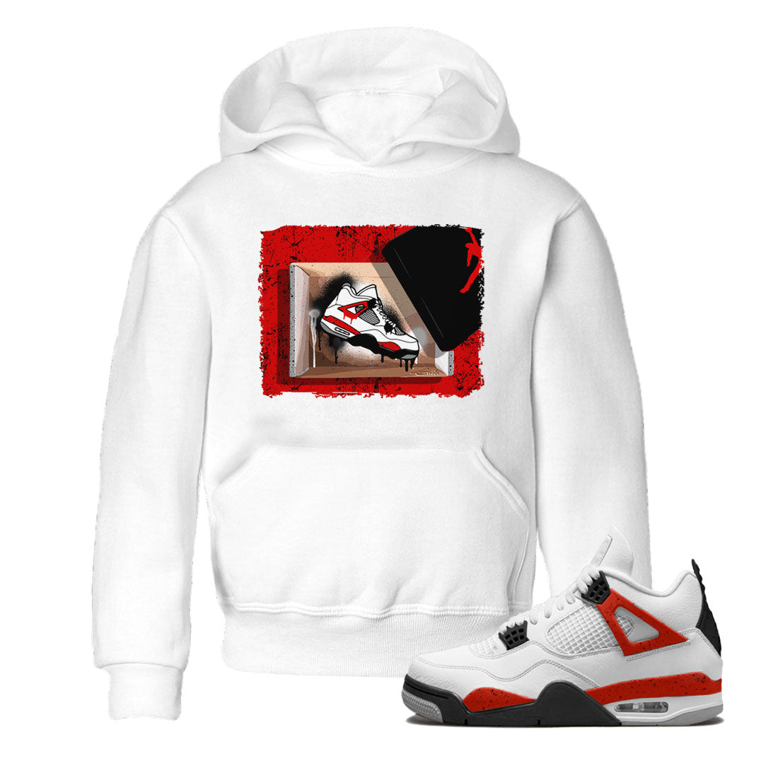 New Kicks snkmatch Tee Kids - Air Jordan 4 Red Cement