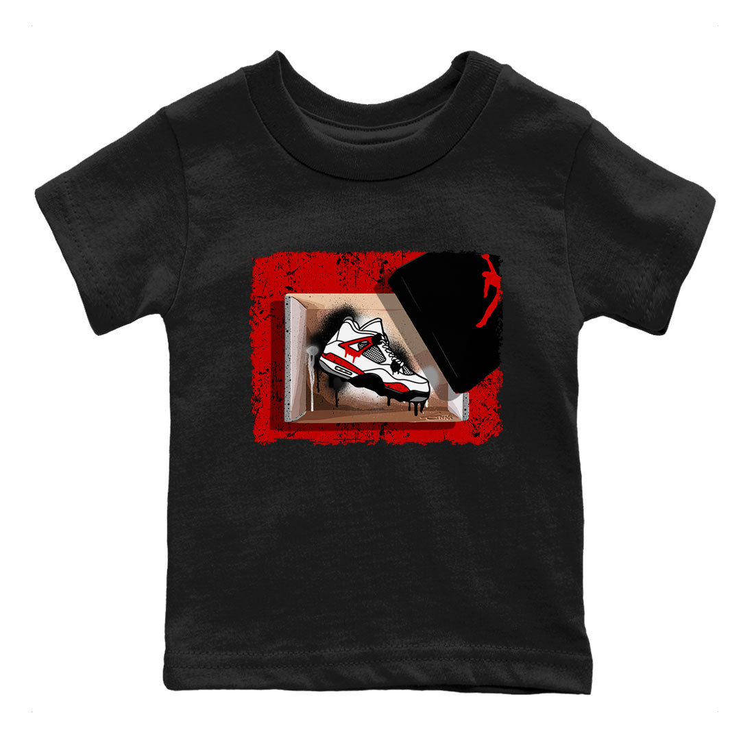 New Kicks snkmatch Tee Kids - Air Jordan 4 Red Cement