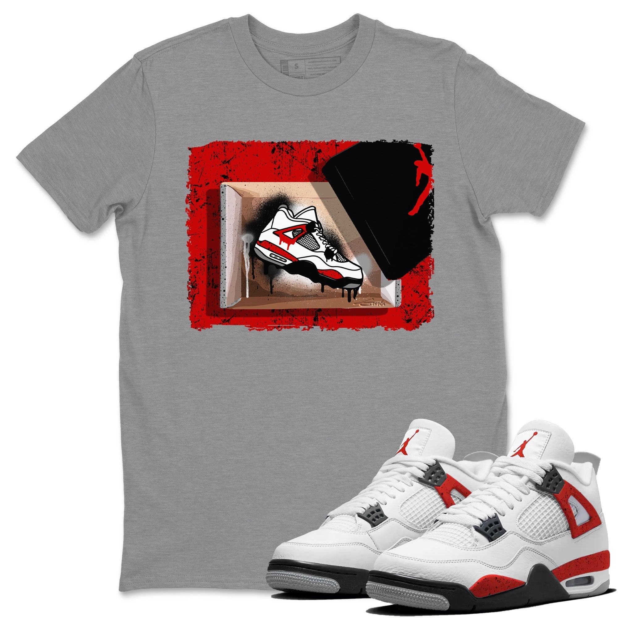 New Kicks snkmatch Tee - Air Jordan 4 Red Cement