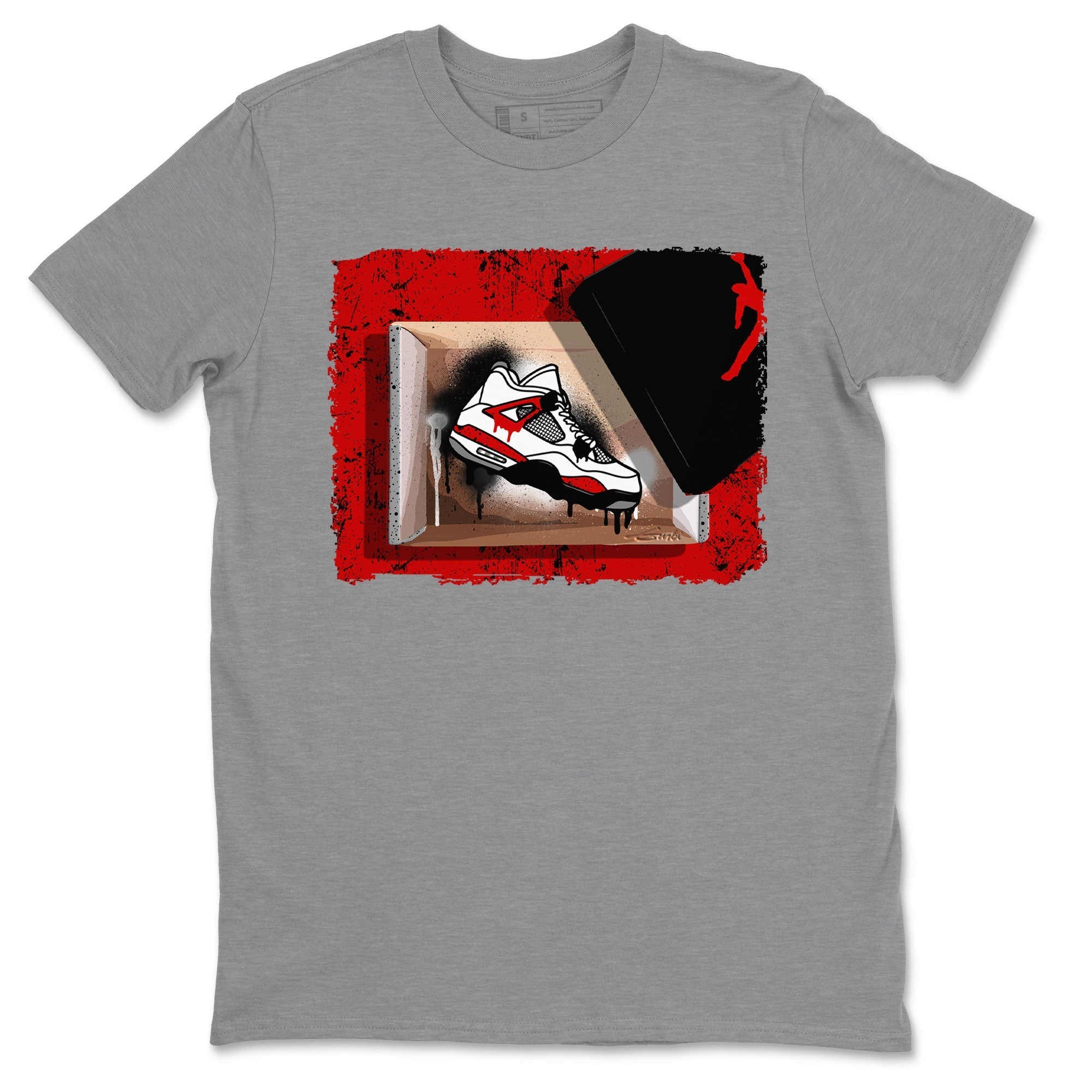 New Kicks snkmatch Tee - Air Jordan 4 Red Cement