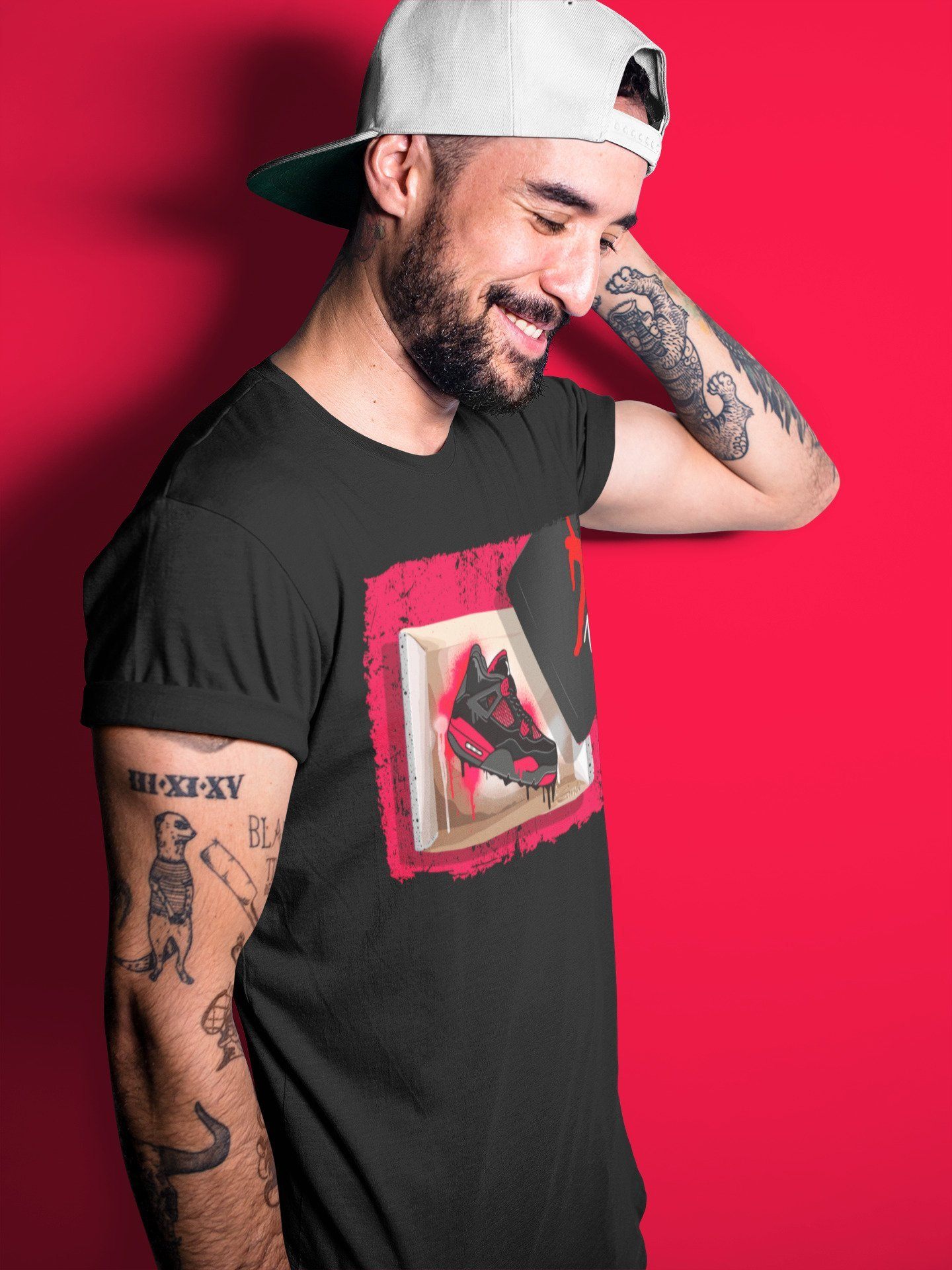 New Kicks Unisex Tops - Air Jordan 4 Red Thunder