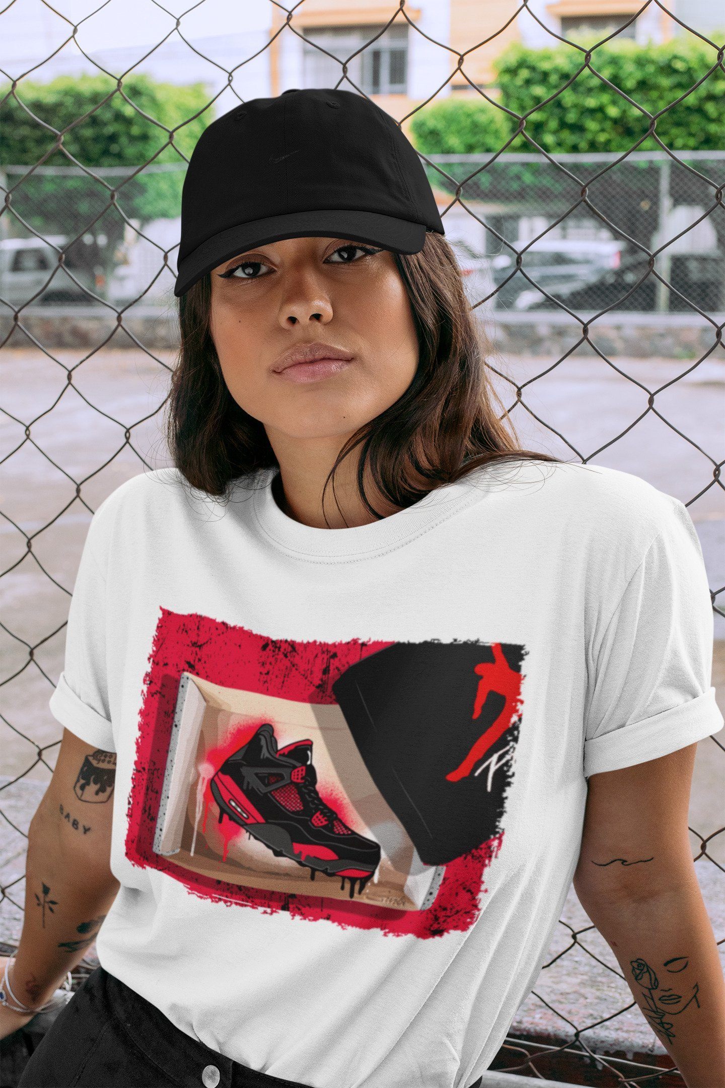 New Kicks Unisex Tops - Air Jordan 4 Red Thunder