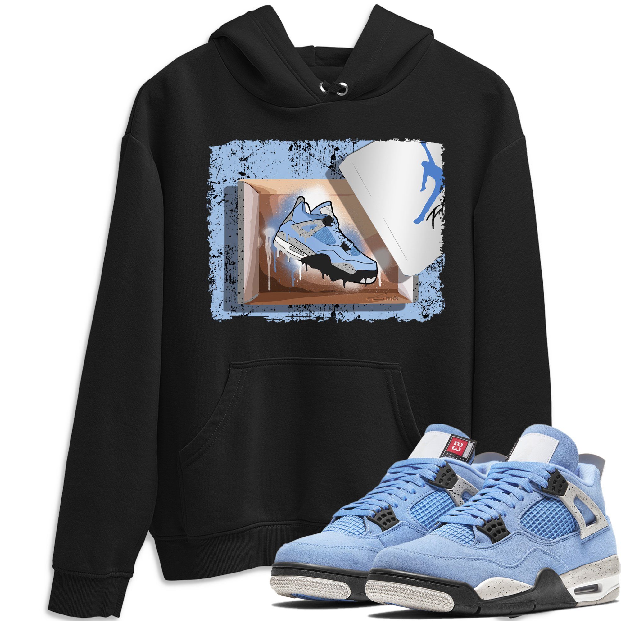 New Kicks Unisex Tops - Air Jordan 4 University Blue