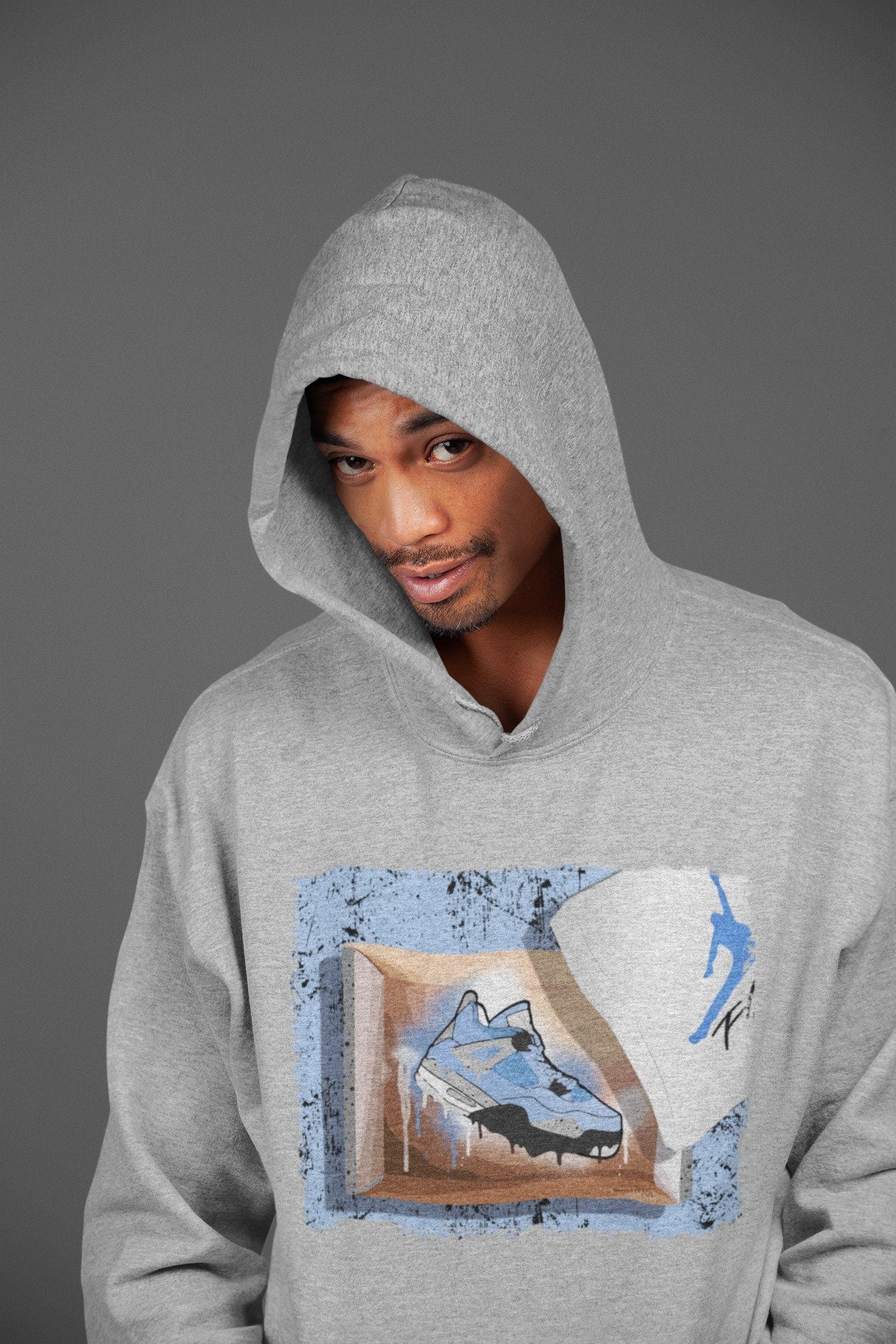 New Kicks Unisex Tops - Air Jordan 4 University Blue
