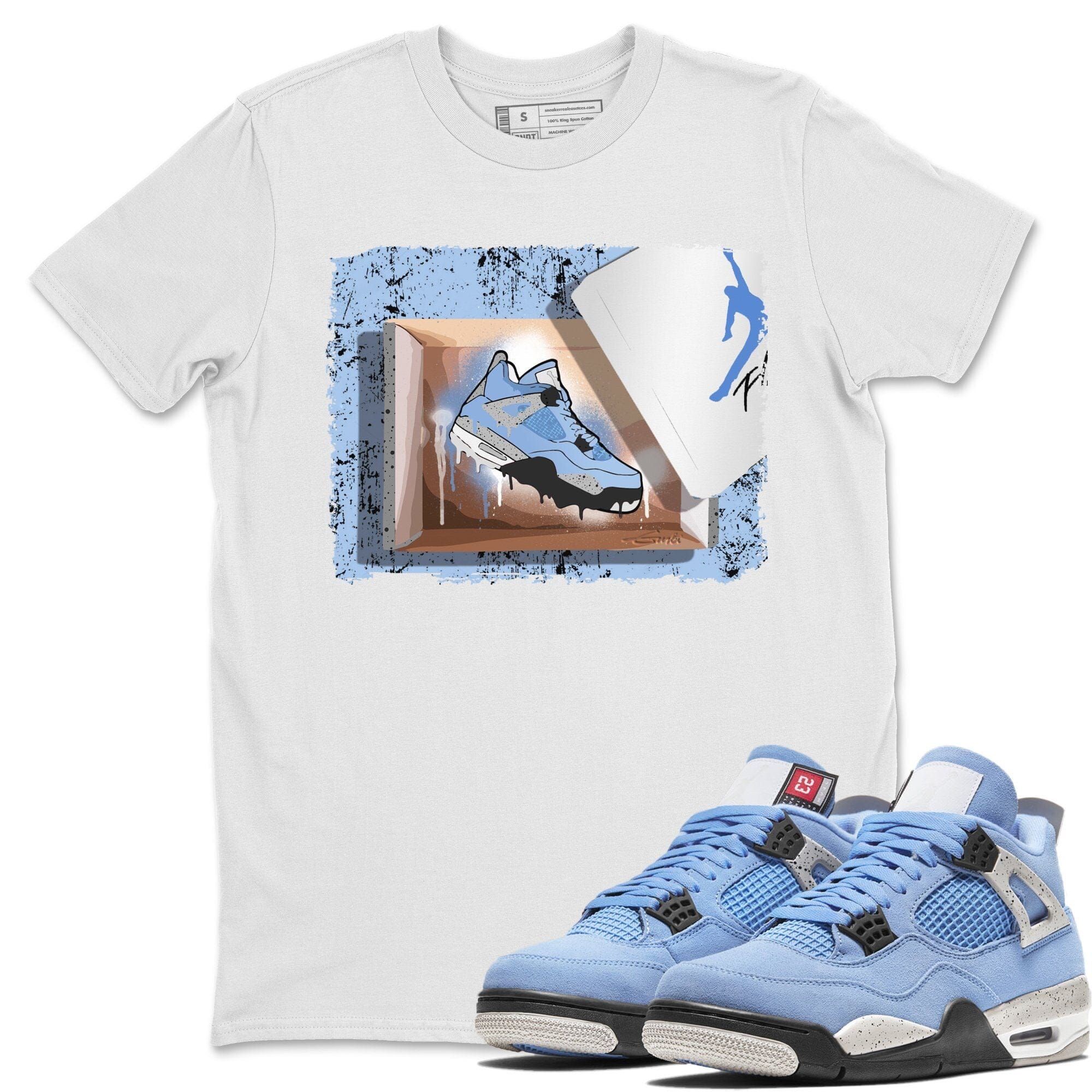 New Kicks Unisex Tops - Air Jordan 4 University Blue