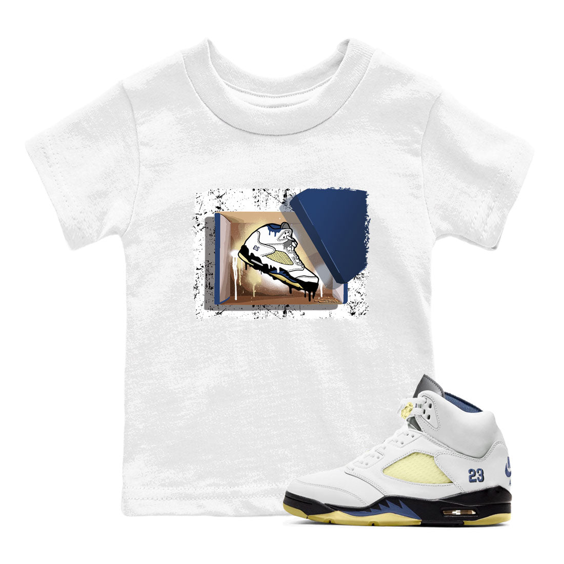 New Kicks snkmatch Tee Kids - Air Jordan 5 A Ma Maniere x Photon Dust