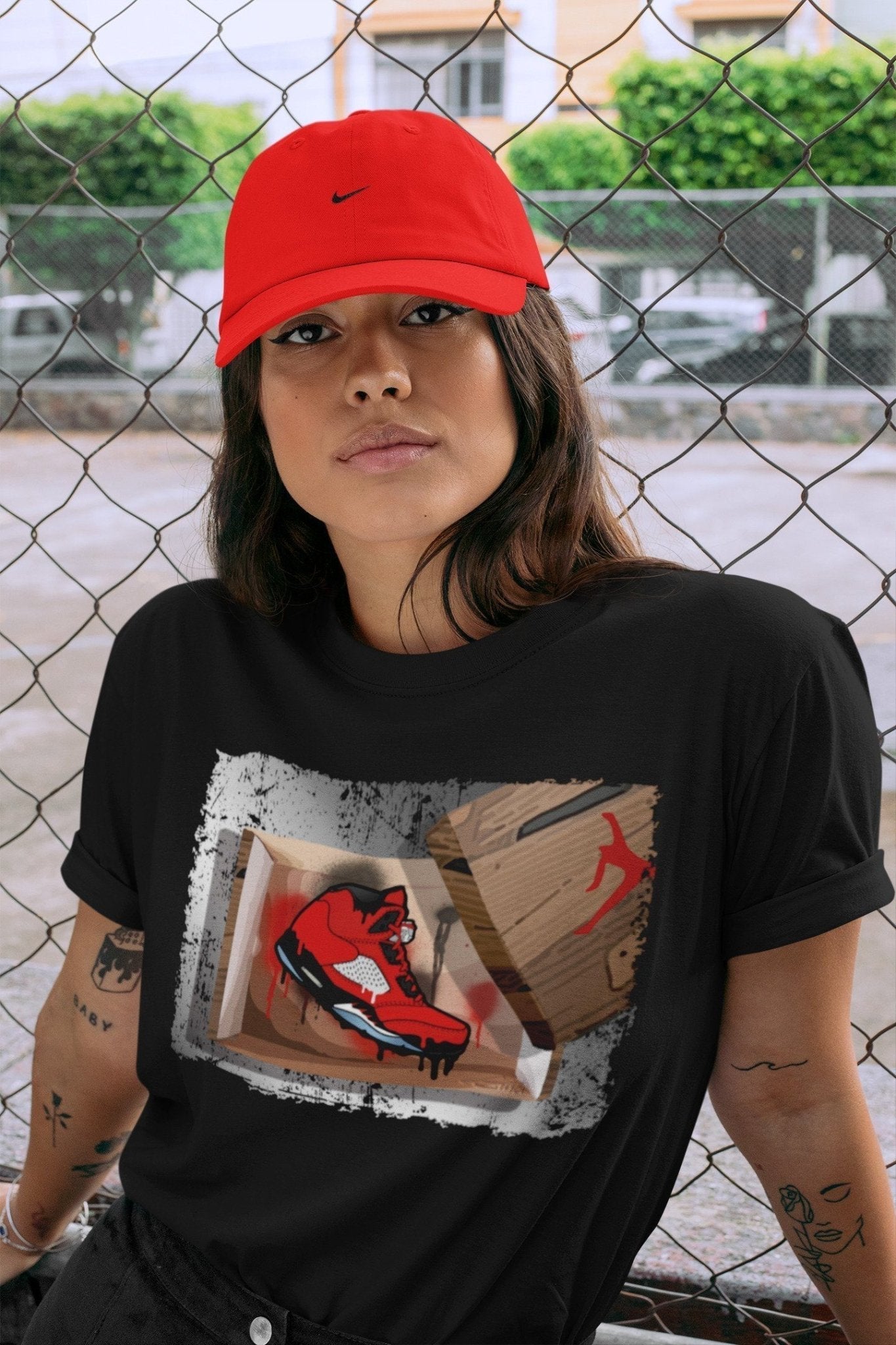 New Kicks Unisex Tops - Air Jordan 5 Raging Bull