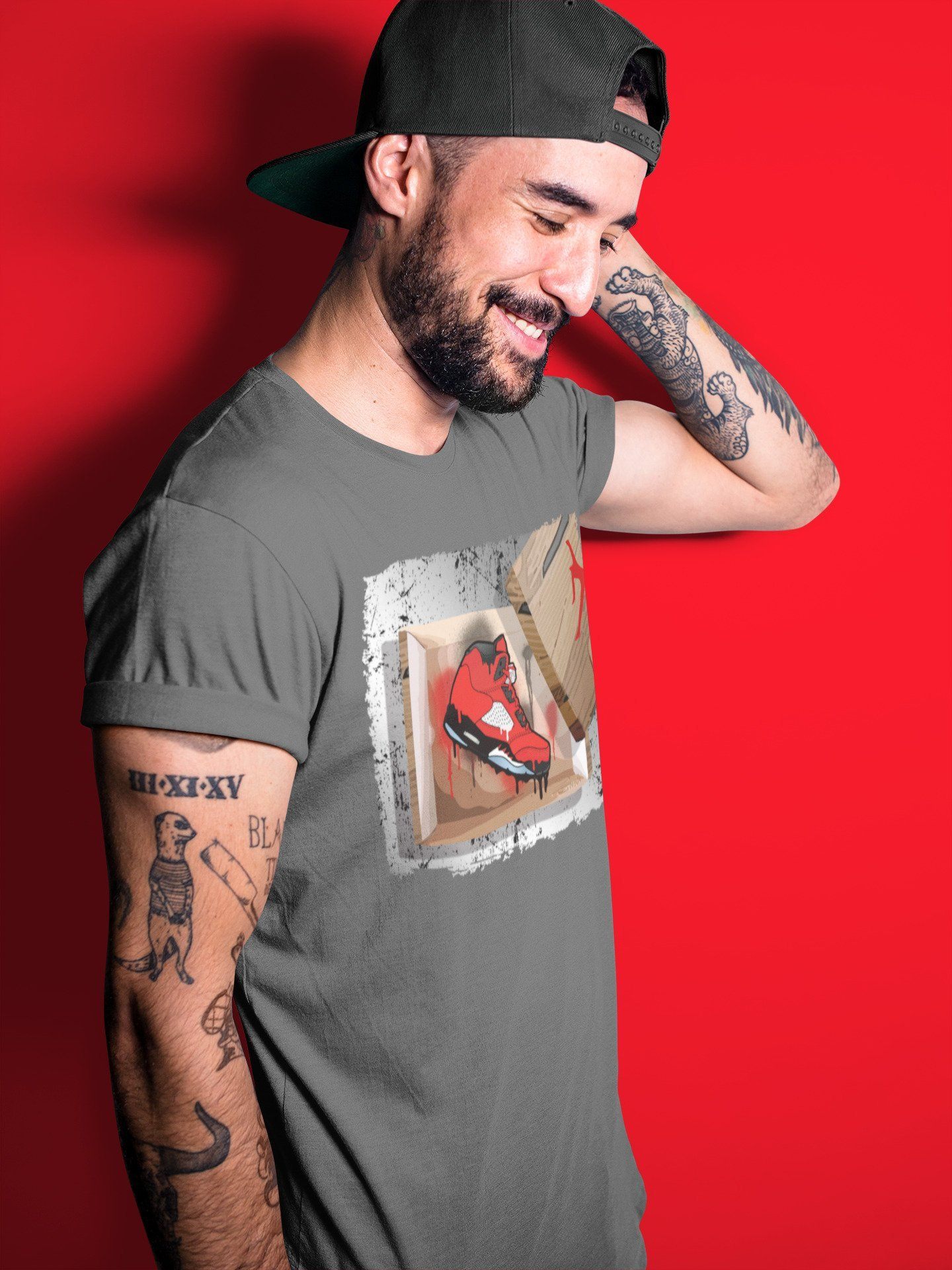 New Kicks Unisex Tops - Air Jordan 5 Raging Bull