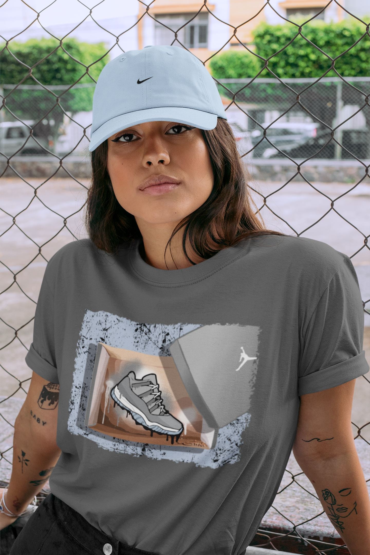 New Kicks Unisex Tops - Air Jordan 11 Cool Grey