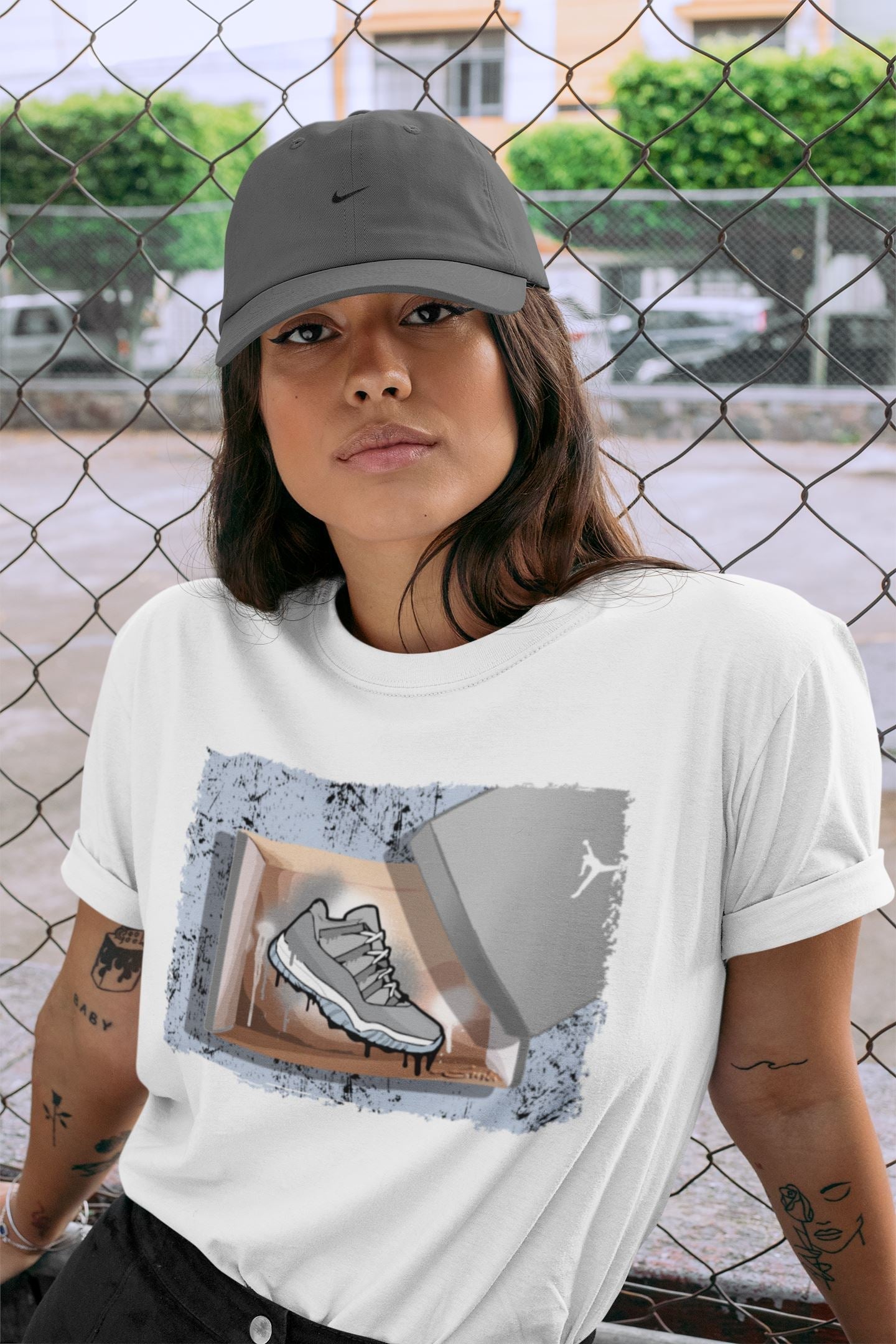 New Kicks Unisex Tops - Air Jordan 11 Cool Grey