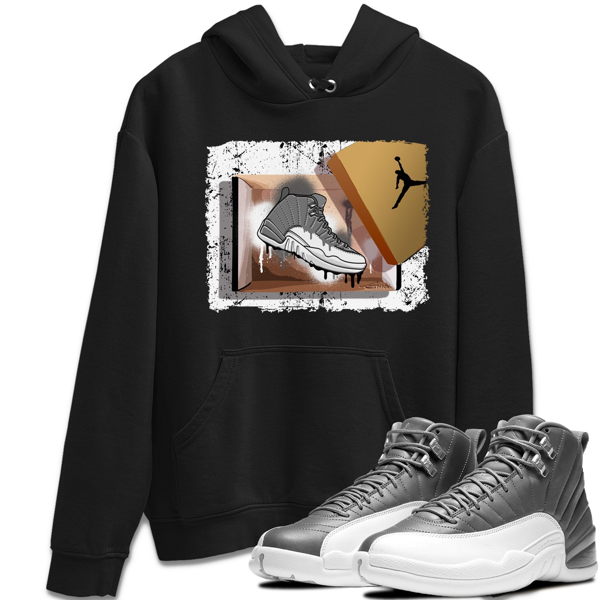 New Kicks Unisex Tops - Air Jordan 12 Stealth