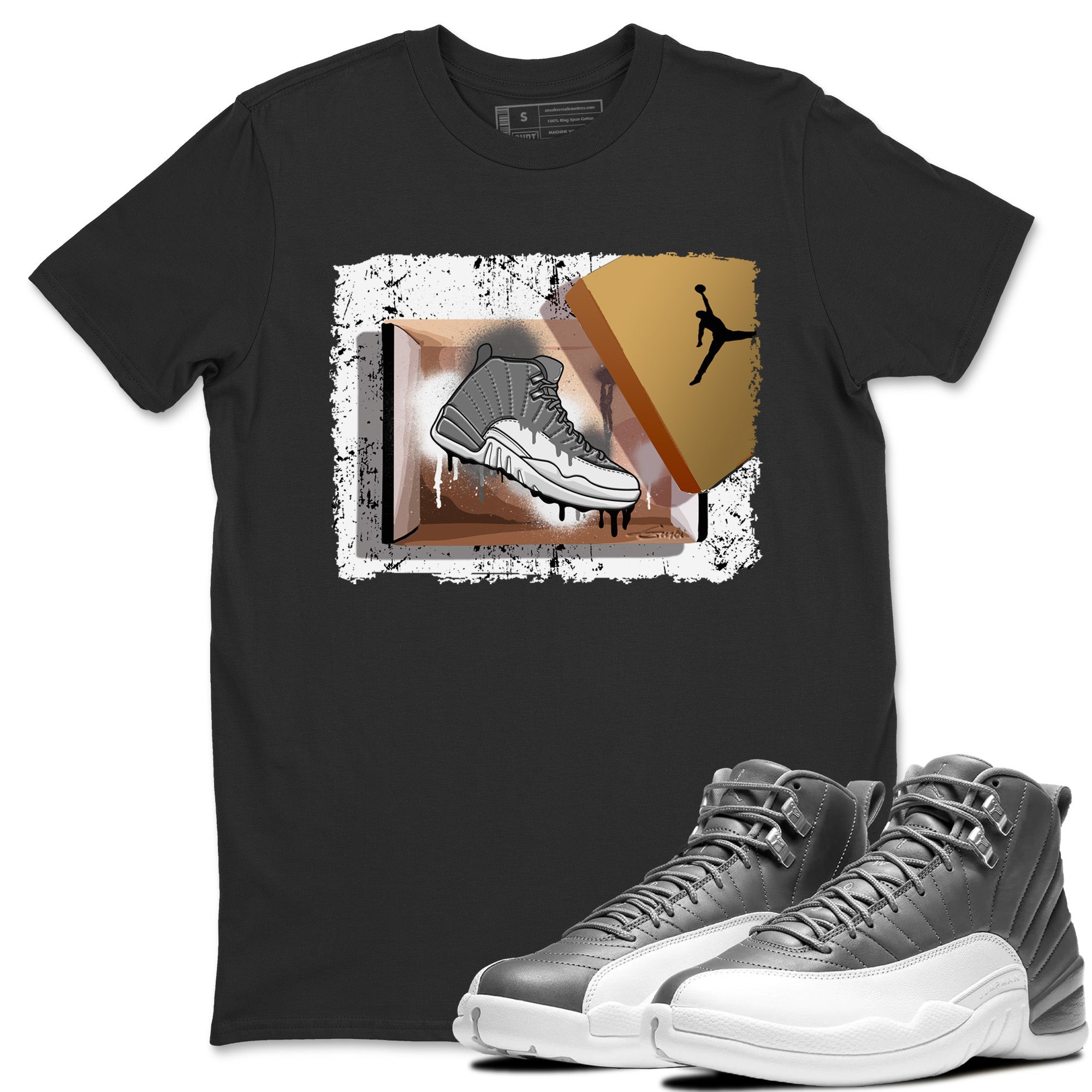 New Kicks Unisex Tops - Air Jordan 12 Stealth