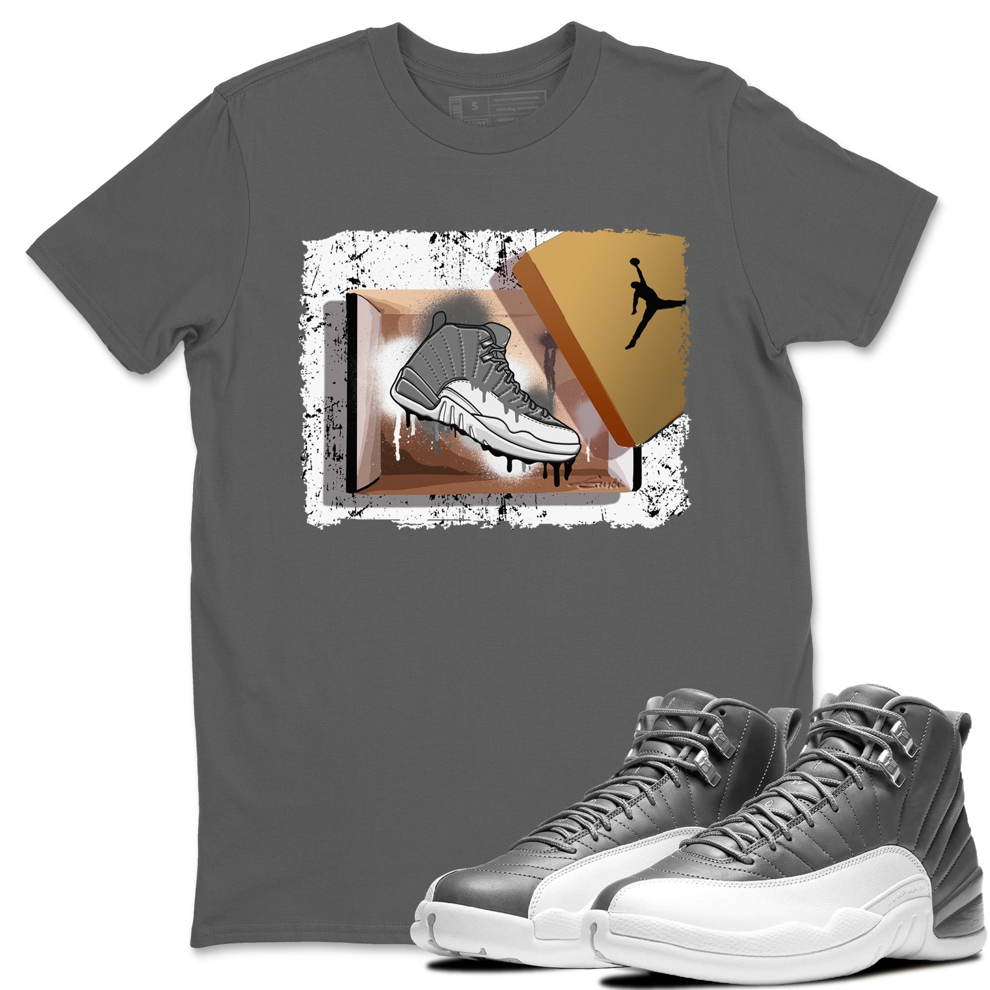 New Kicks Unisex Tops - Air Jordan 12 Stealth
