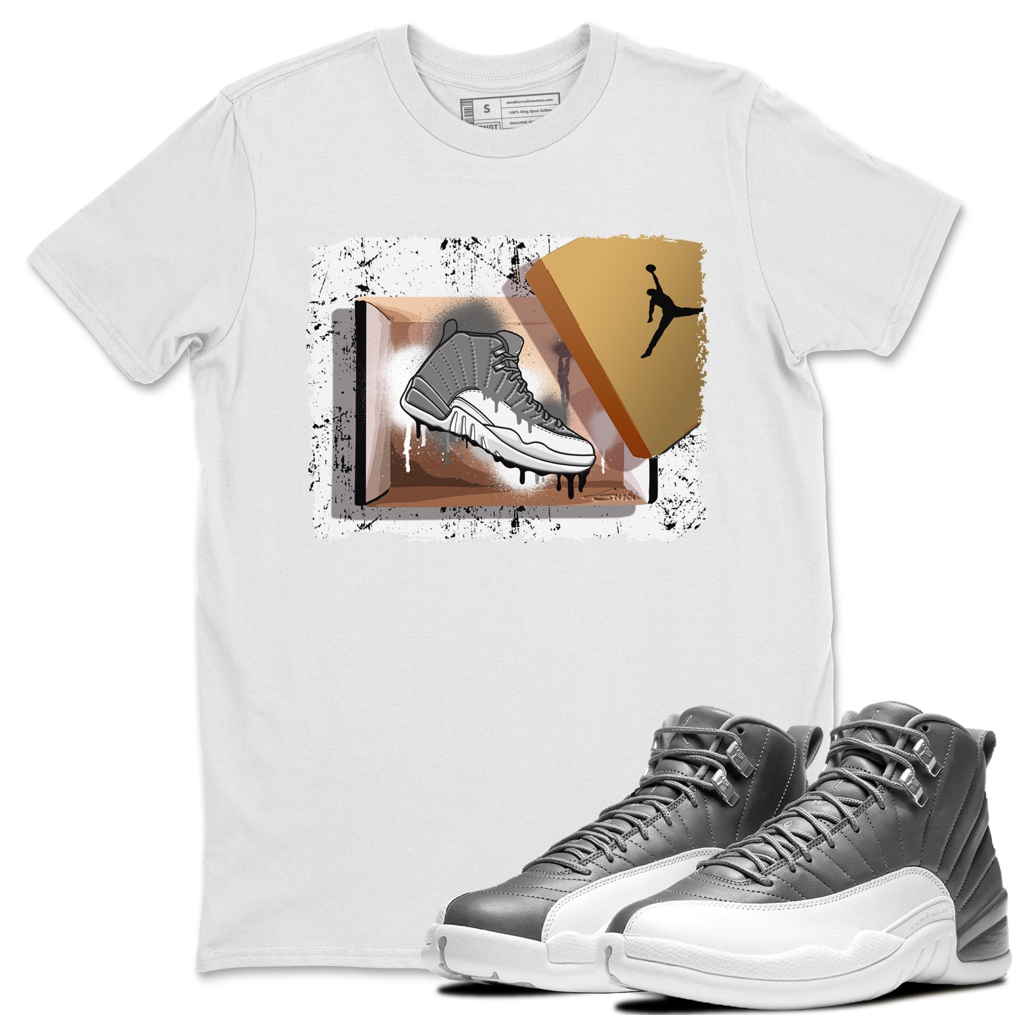 New Kicks Unisex Tops - Air Jordan 12 Stealth