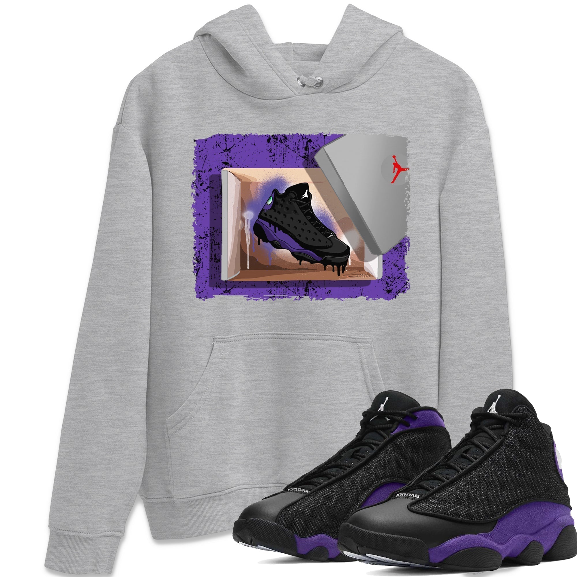 New Kicks Unisex Tops - Air Jordan 13 Court Purple