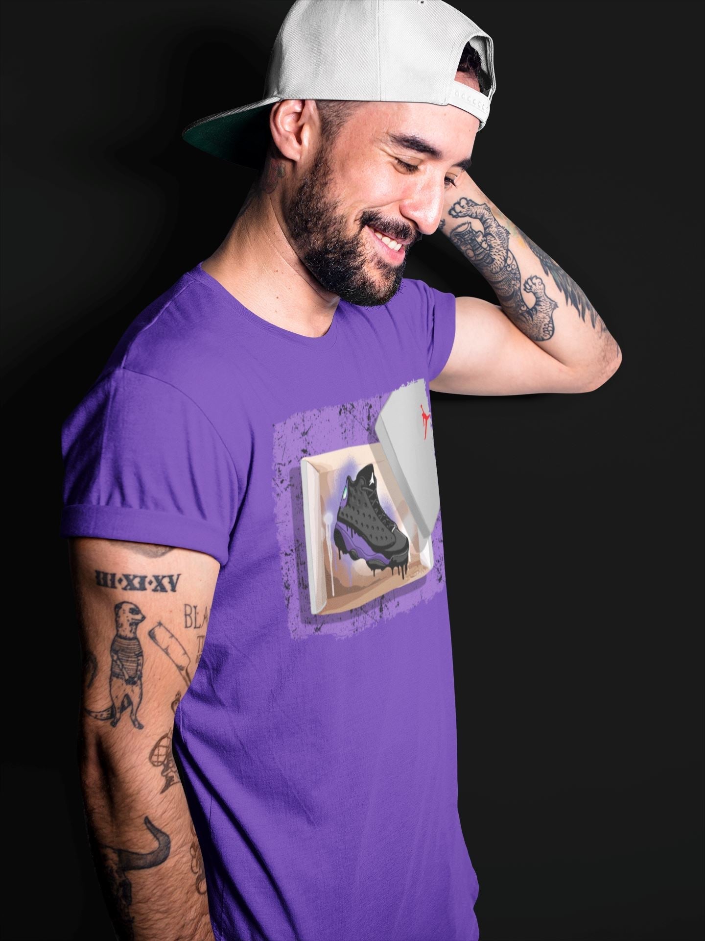 New Kicks Unisex Tops - Air Jordan 13 Court Purple