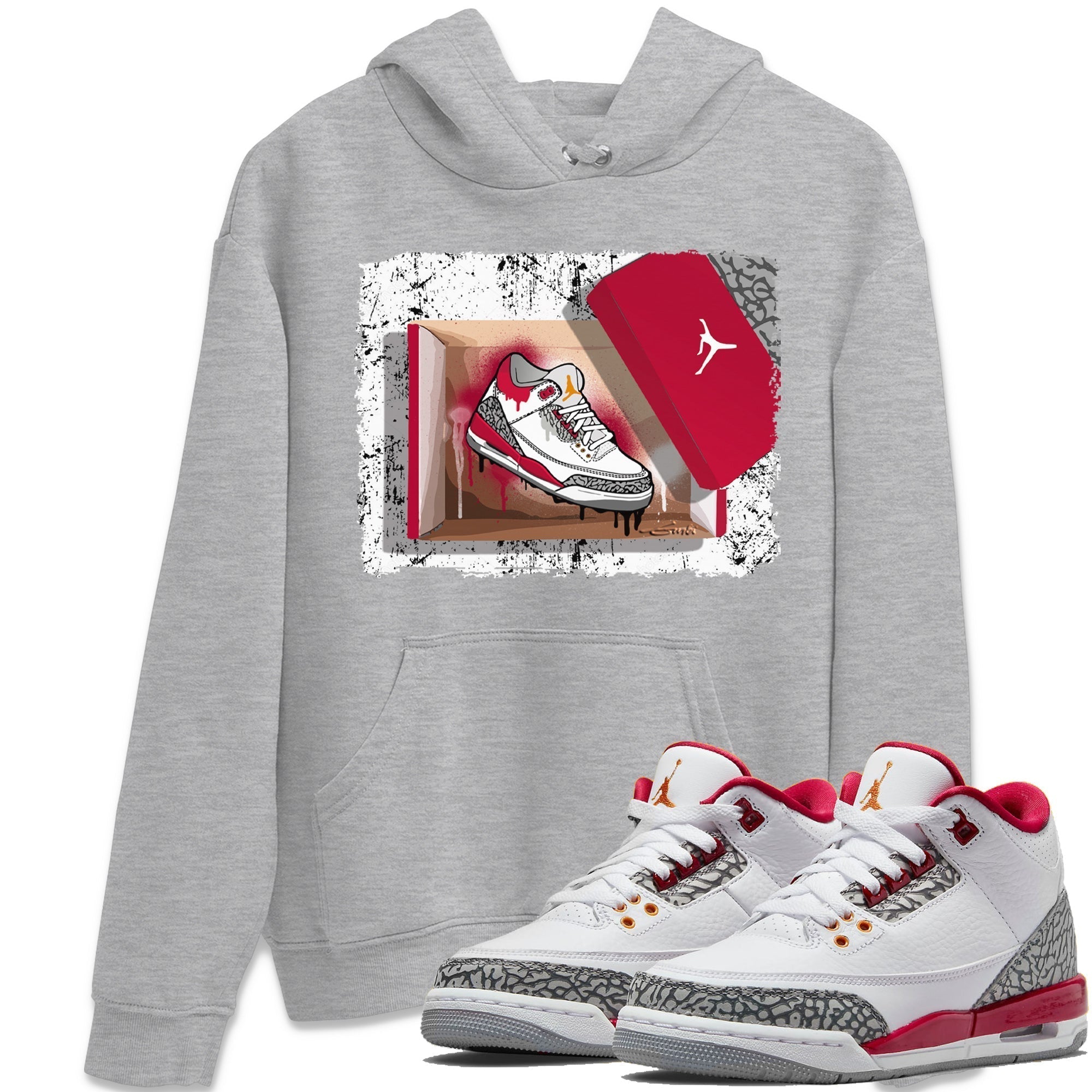 New Kicks Unisex Tops - Air Jordan 3 Cardinal