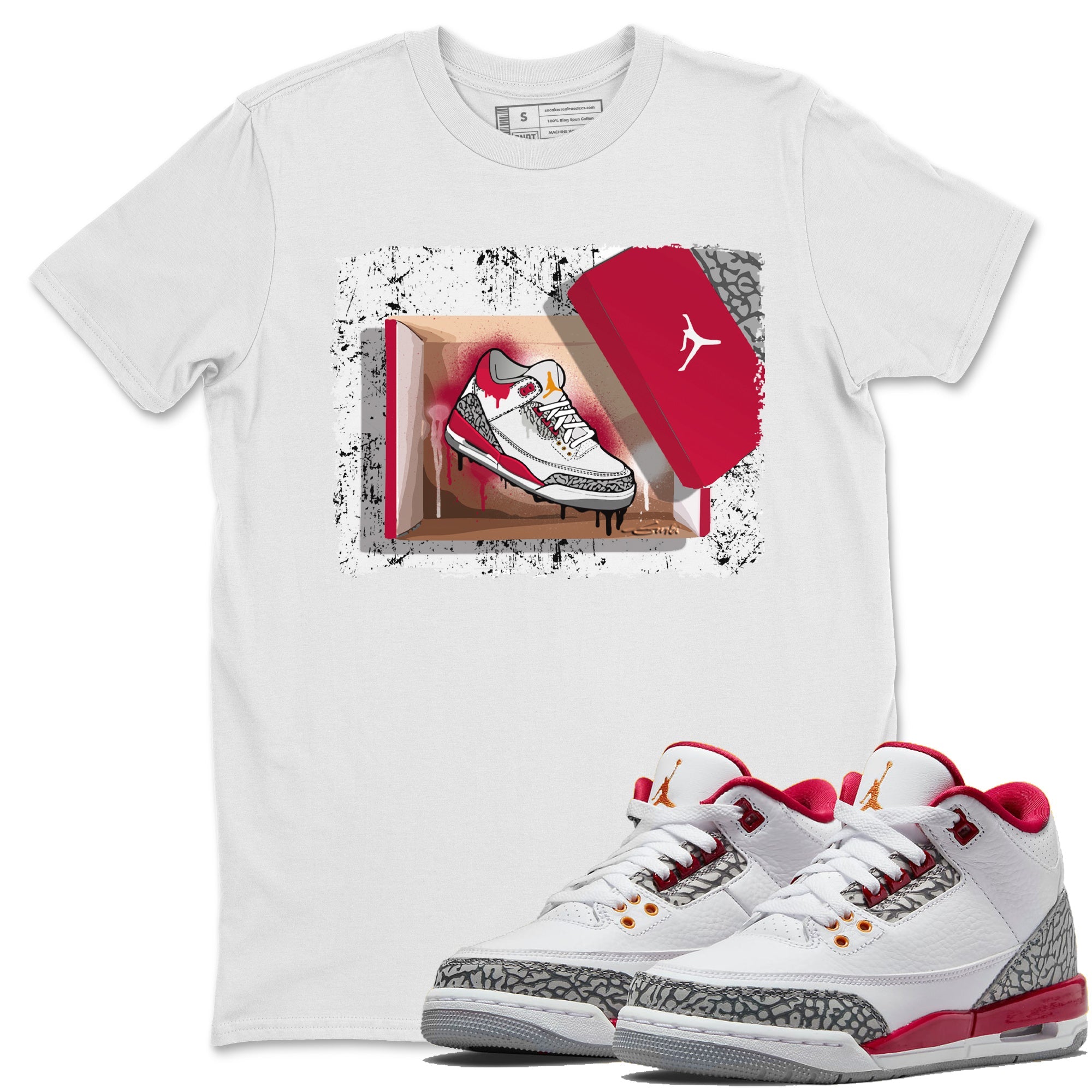 New Kicks Unisex Tops - Air Jordan 3 Cardinal