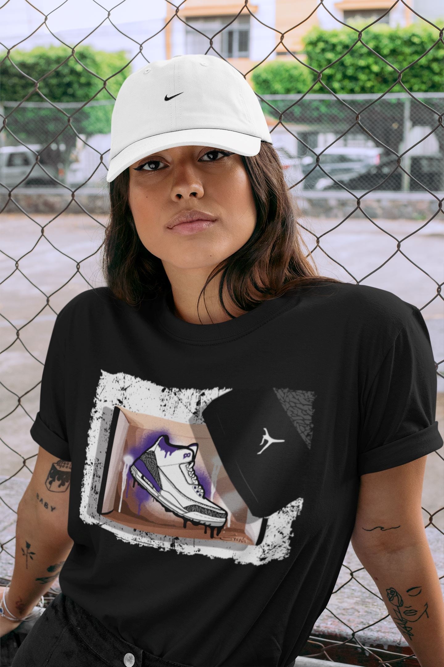 New Kicks Unisex Tops - Air Jordan 3 Dark Iris