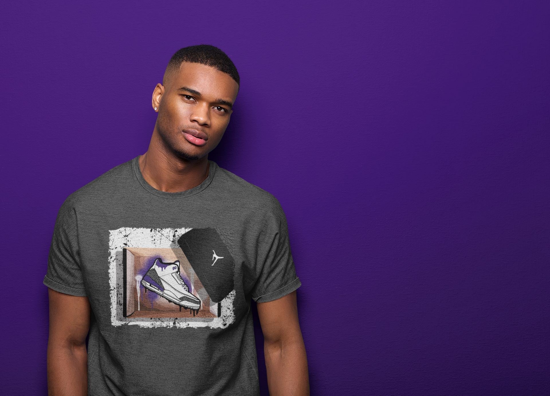 New Kicks Unisex Tops - Air Jordan 3 Dark Iris