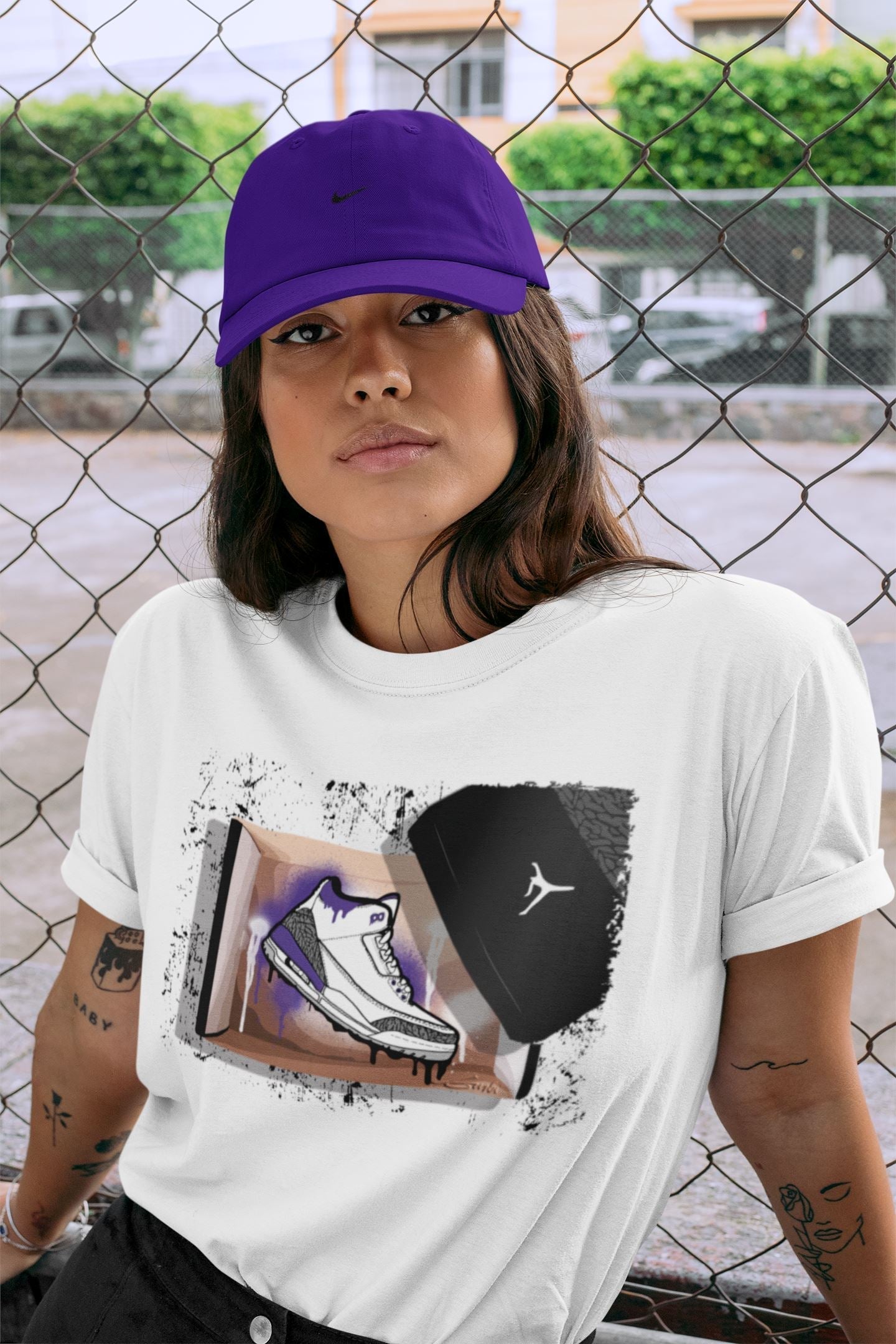 New Kicks Unisex Tops - Air Jordan 3 Dark Iris