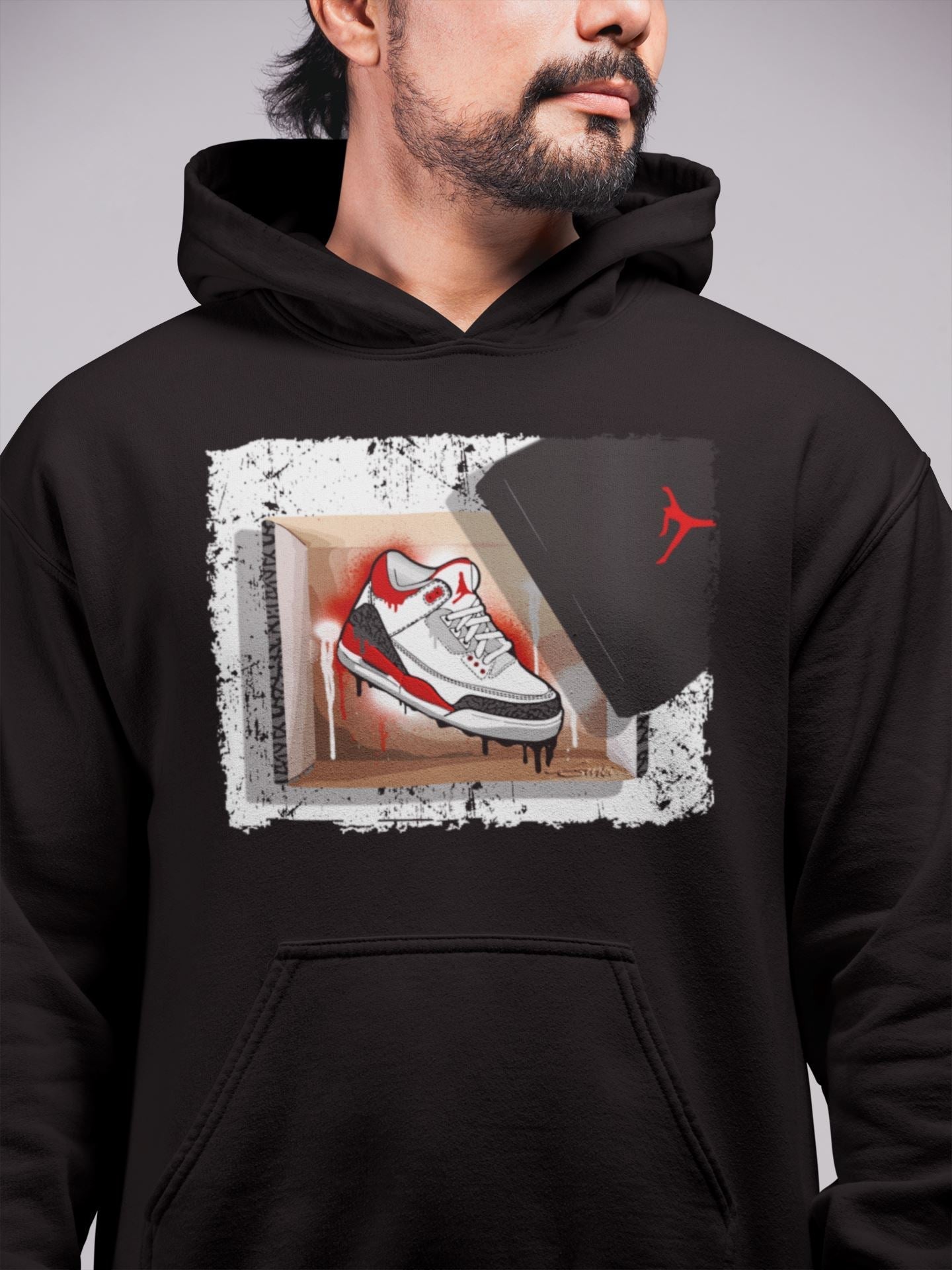 New Kicks Unisex Tops - Air Jordan 3 Fire Red