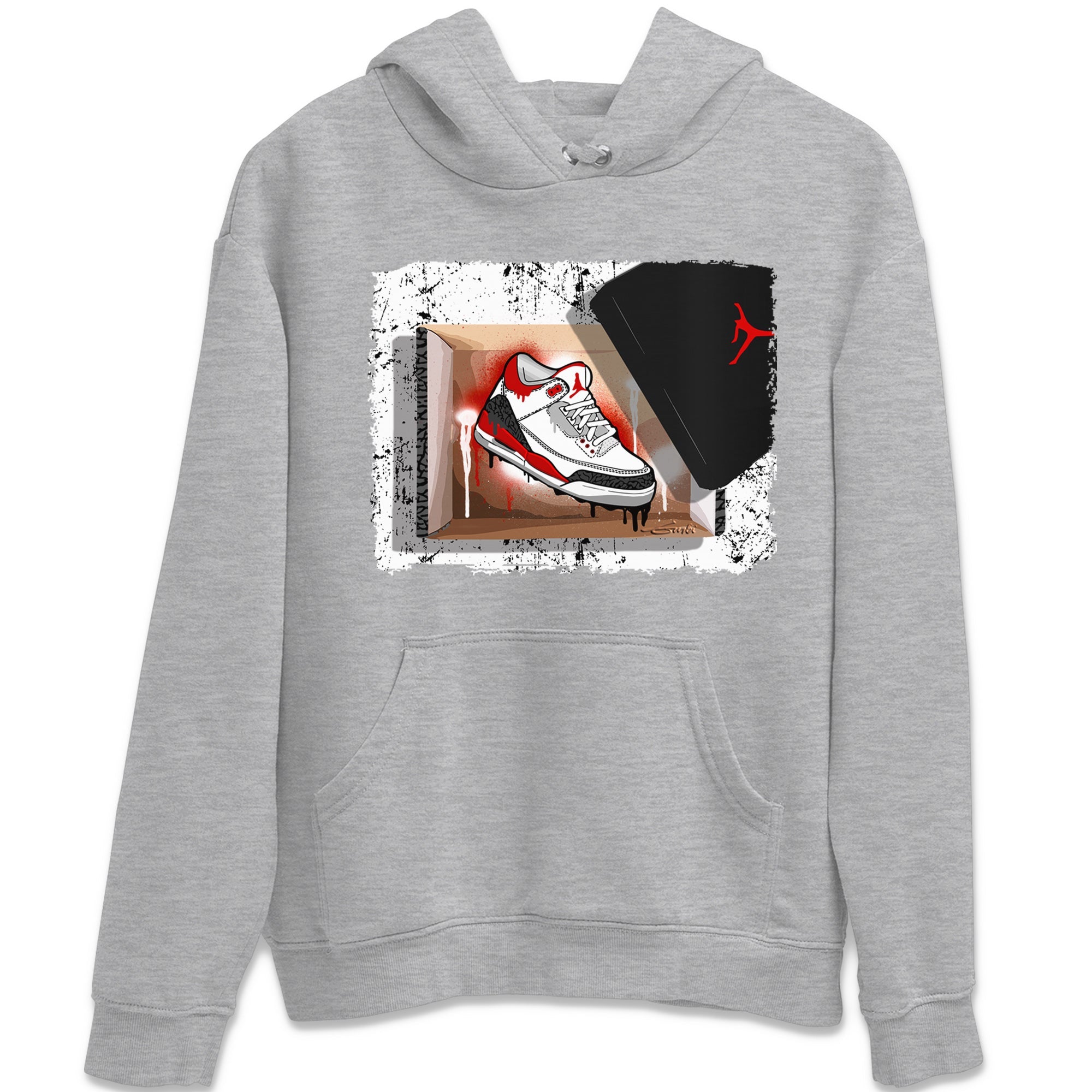 New Kicks Unisex Tops - Air Jordan 3 Fire Red