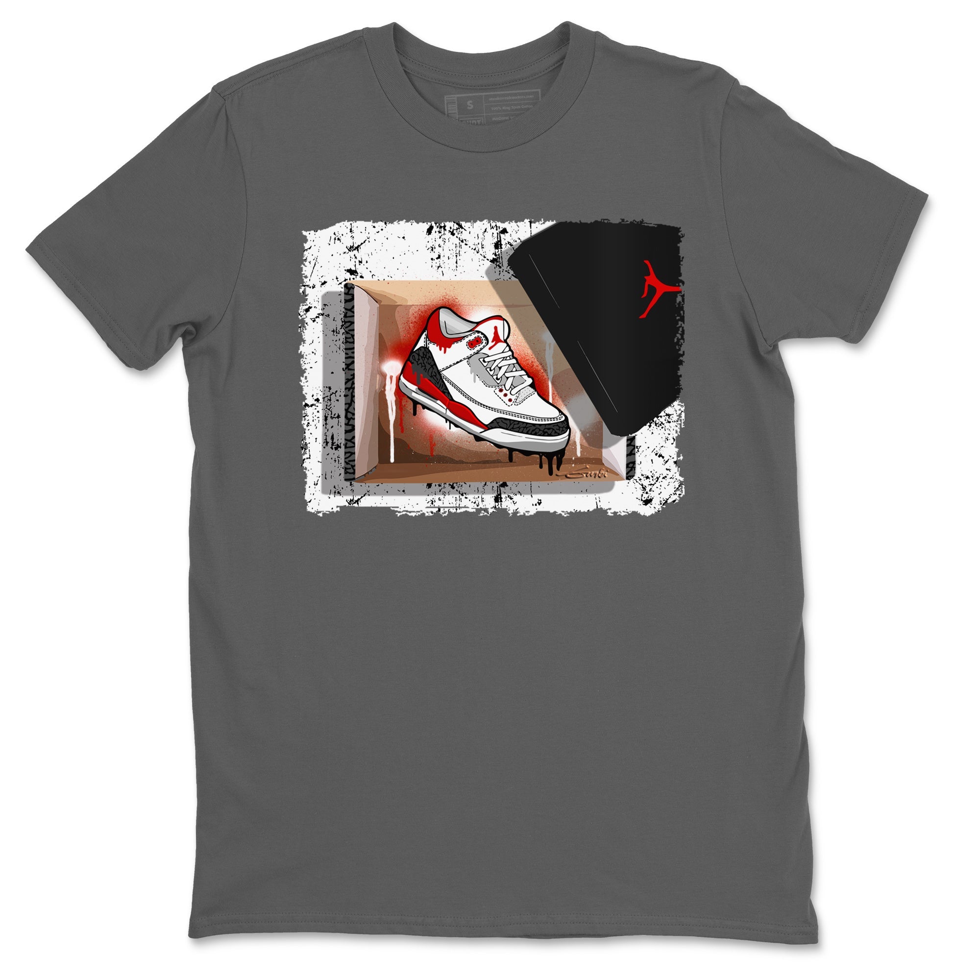 New Kicks Unisex Tops - Air Jordan 3 Fire Red